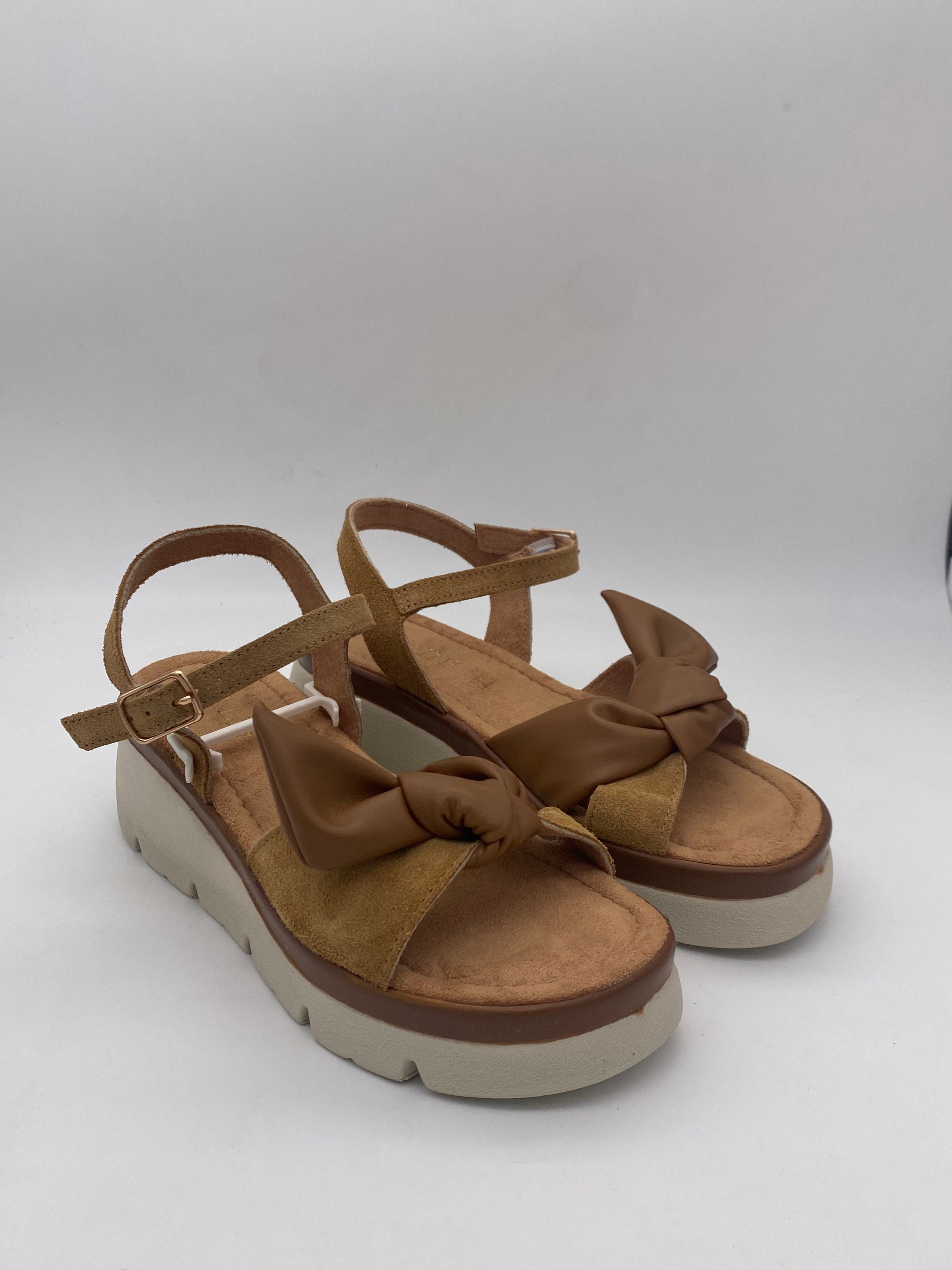 BELLINI - Sandali Suede Cuoio/Kaki