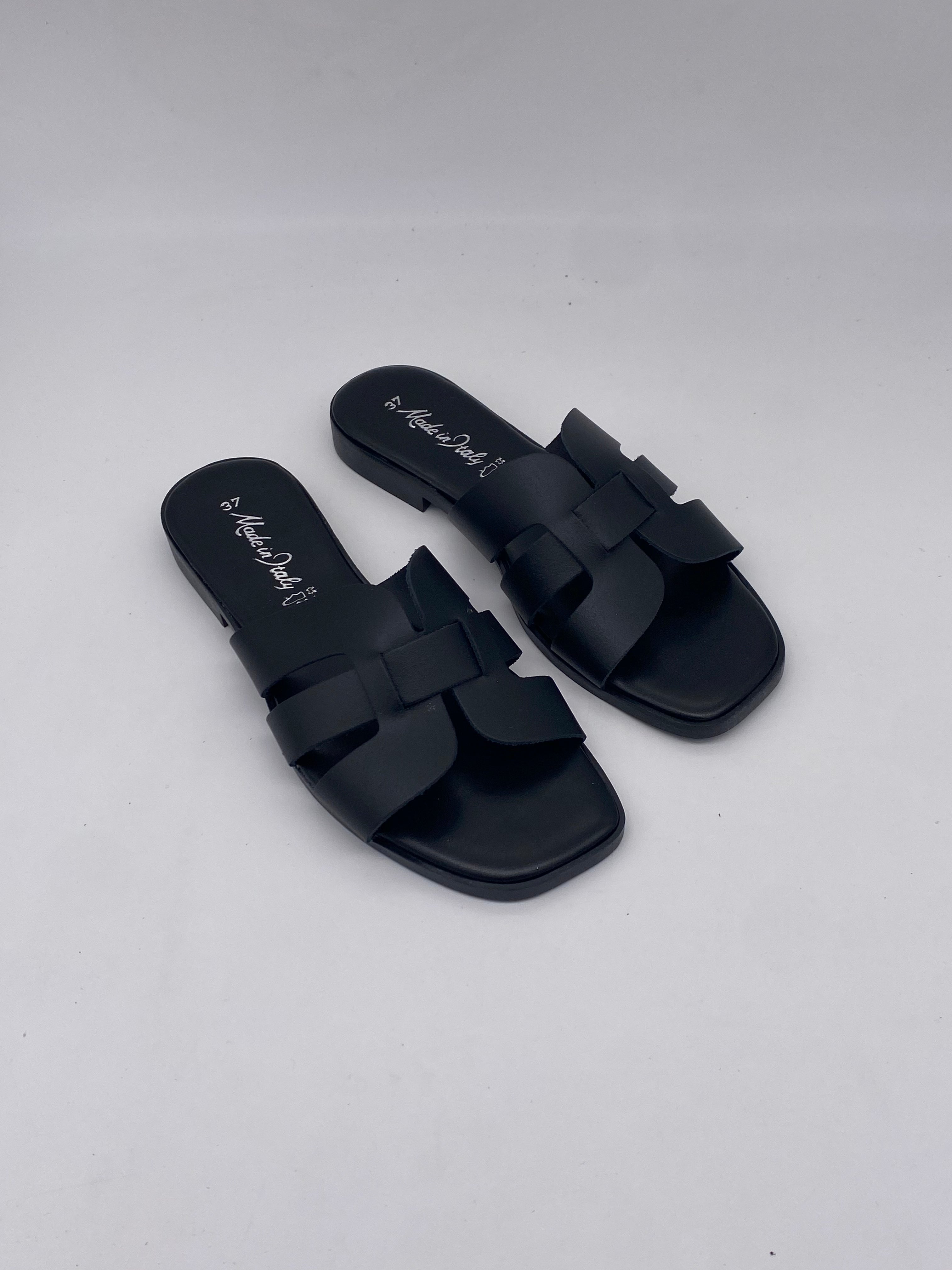 Ciabatte Made in Italy Total Black - Donna