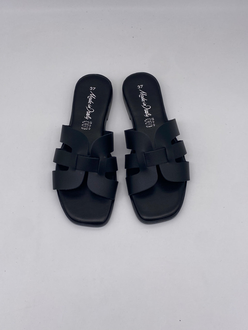 Ciabatte Made in Italy Total Black - Donna