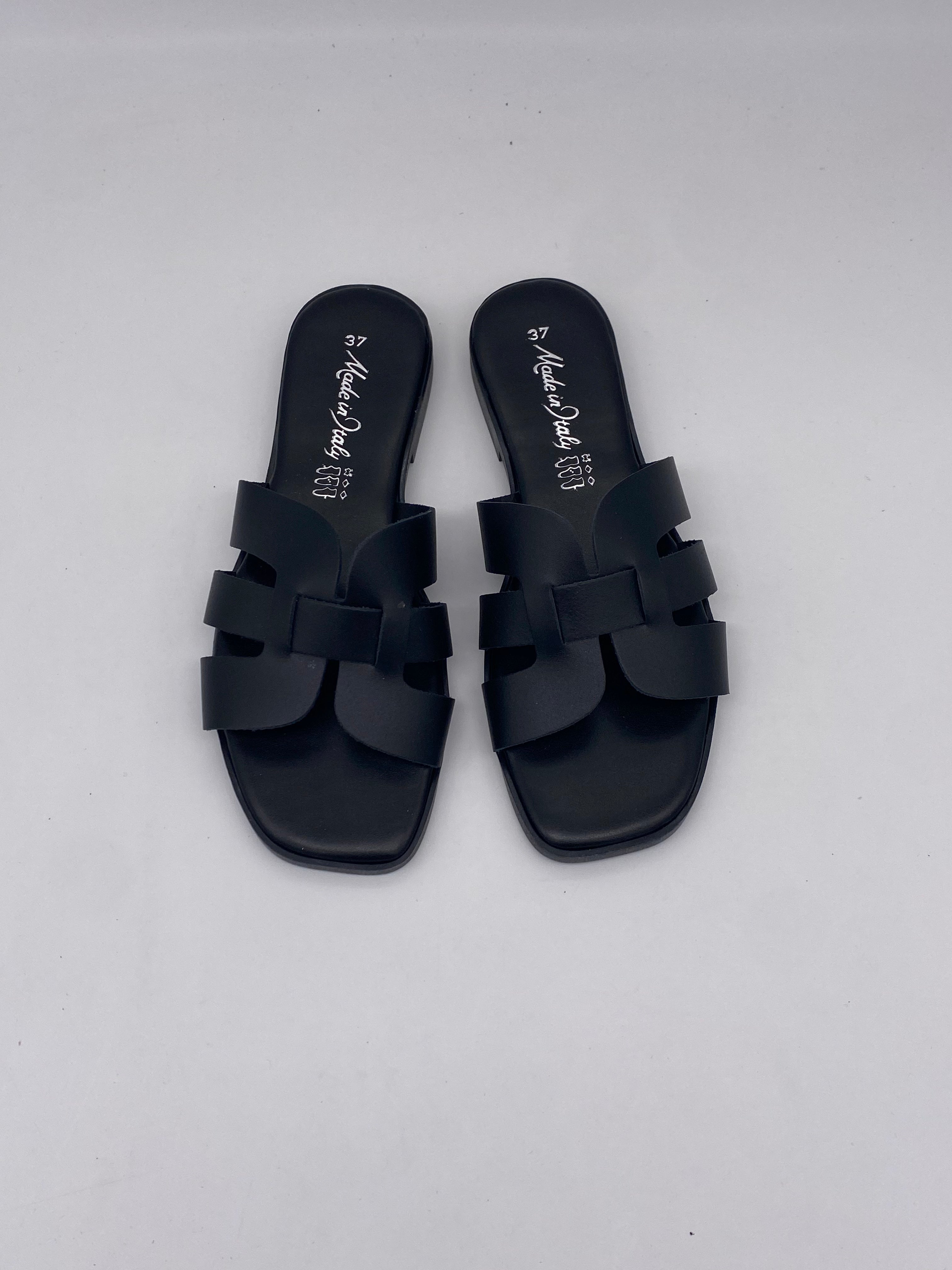 Ciabatte Made in Italy Total Black - Donna