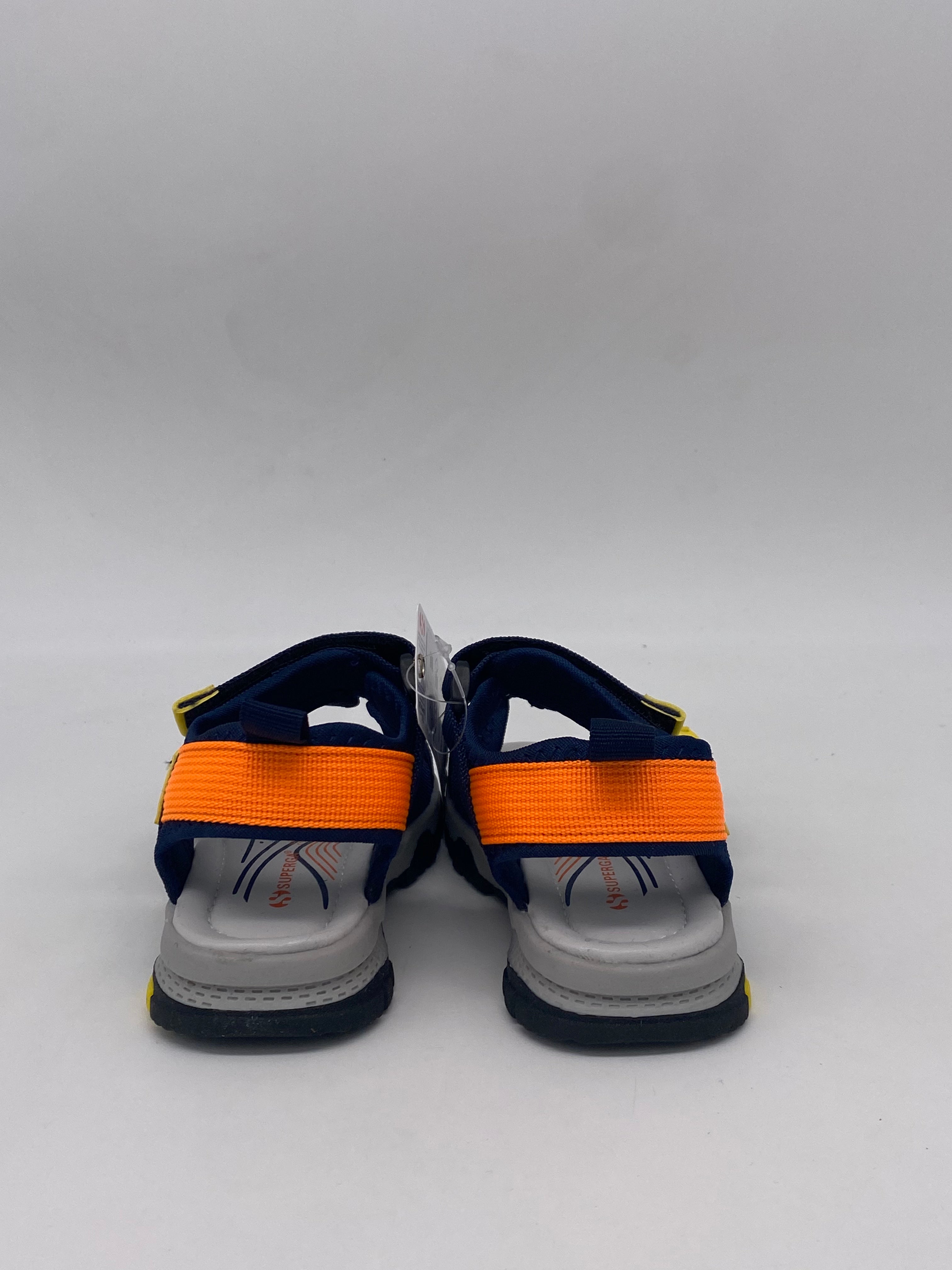 SUPERGA - Sandali Velcro Blu/Arancio - PRIMI PASSI
