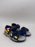 SUPERGA - Sandali Velcro Blu/Arancio - BAM