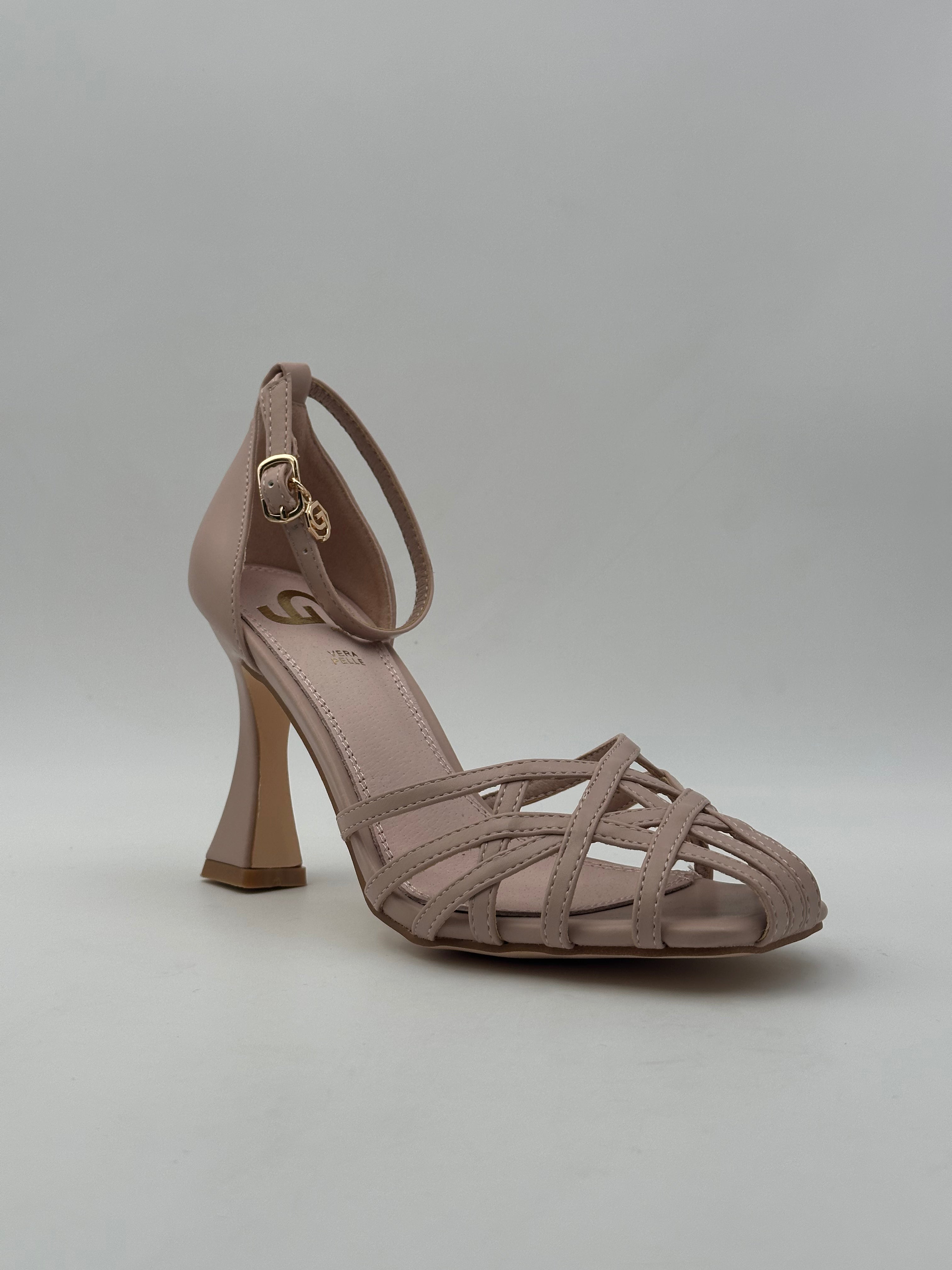 Gold&Gold - Sandalo con fibbia NERO/NUDE