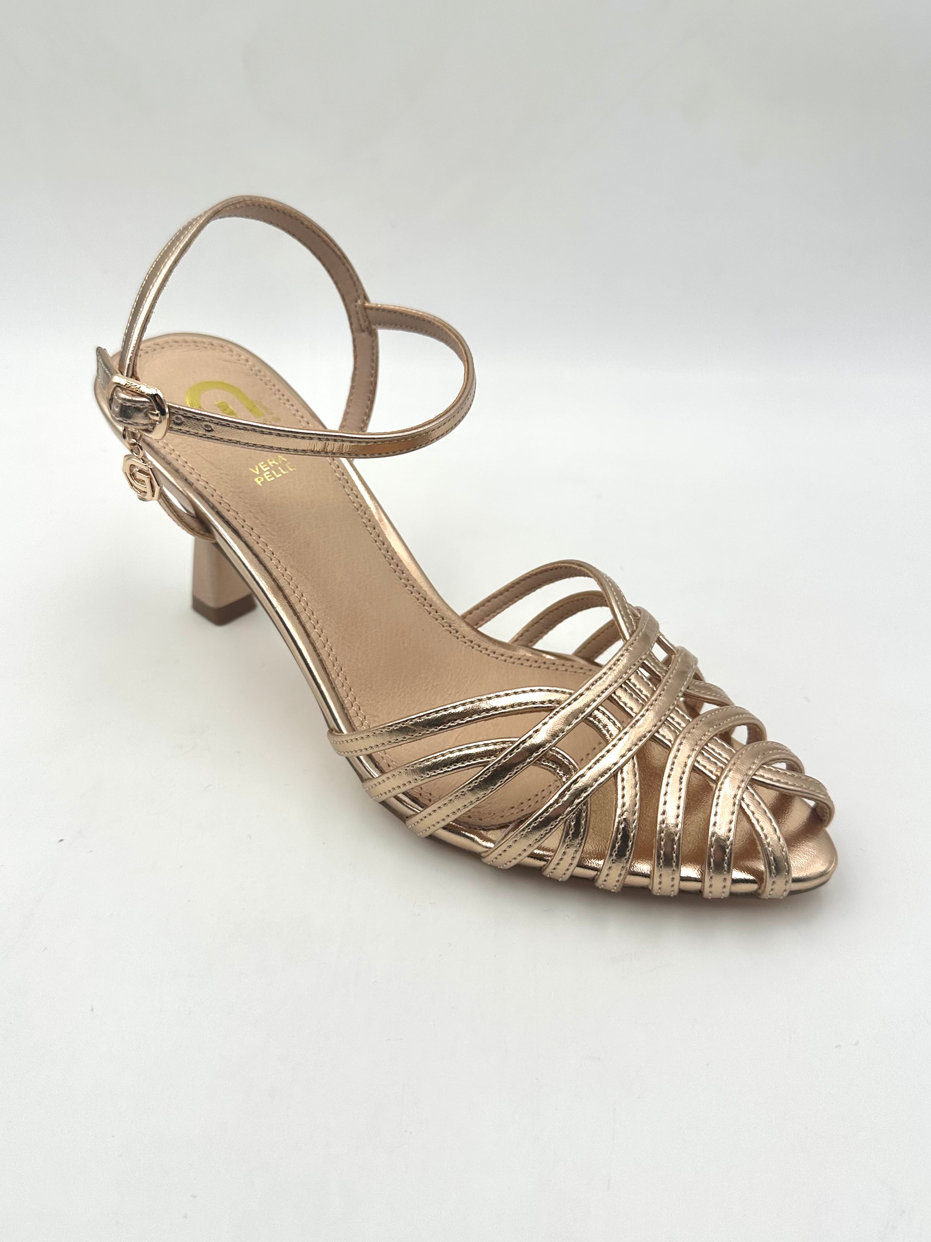 Gold&Gold - Sandalo in pelle con Tacco - Donna