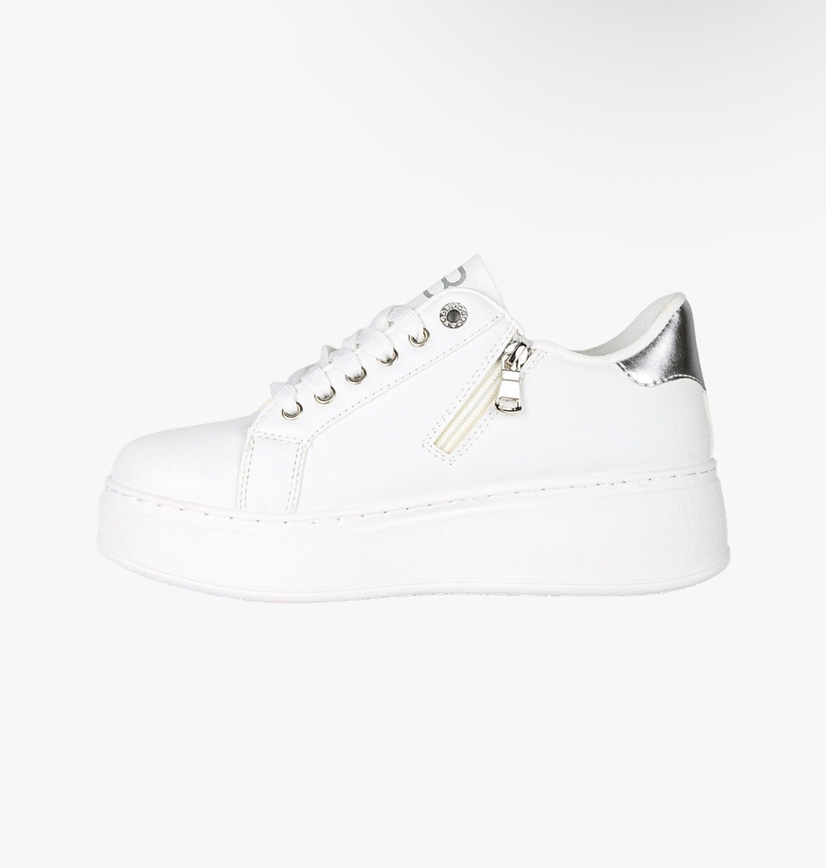 LAURA BIAGIOTTI SNEAKERS bianco argento\bianco beige