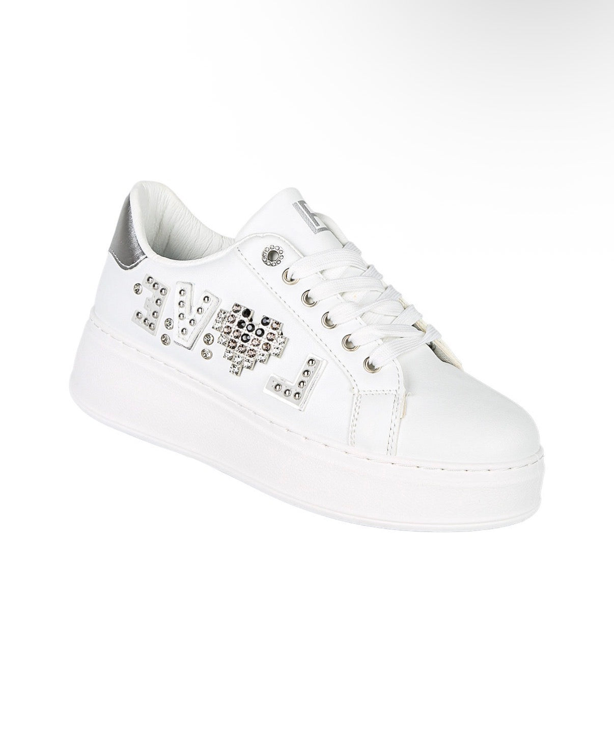 LAURA BIAGIOTTI SNEAKERS bianco argento\bianco beige