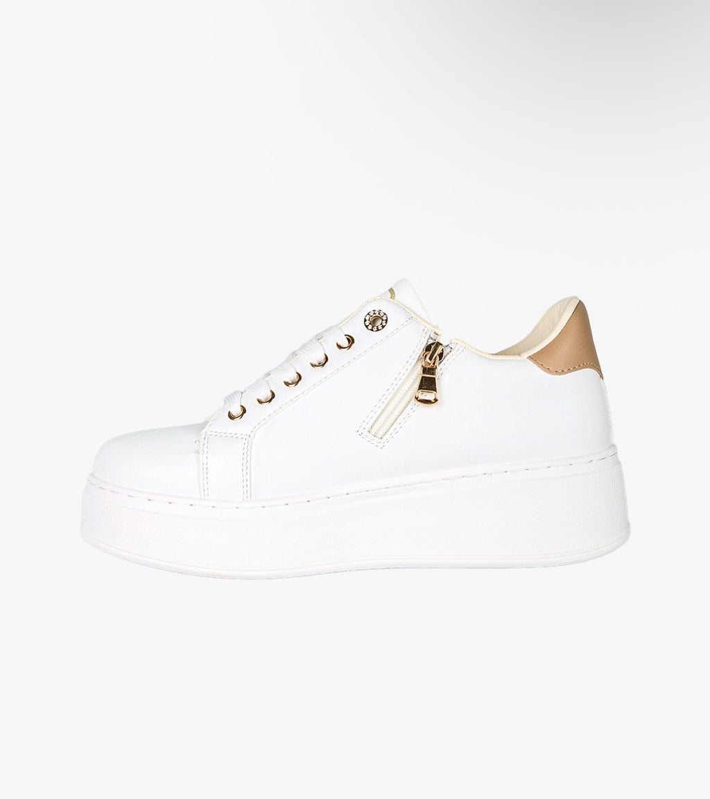 LAURA BIAGIOTTI SNEAKERS bianco argento\bianco beige