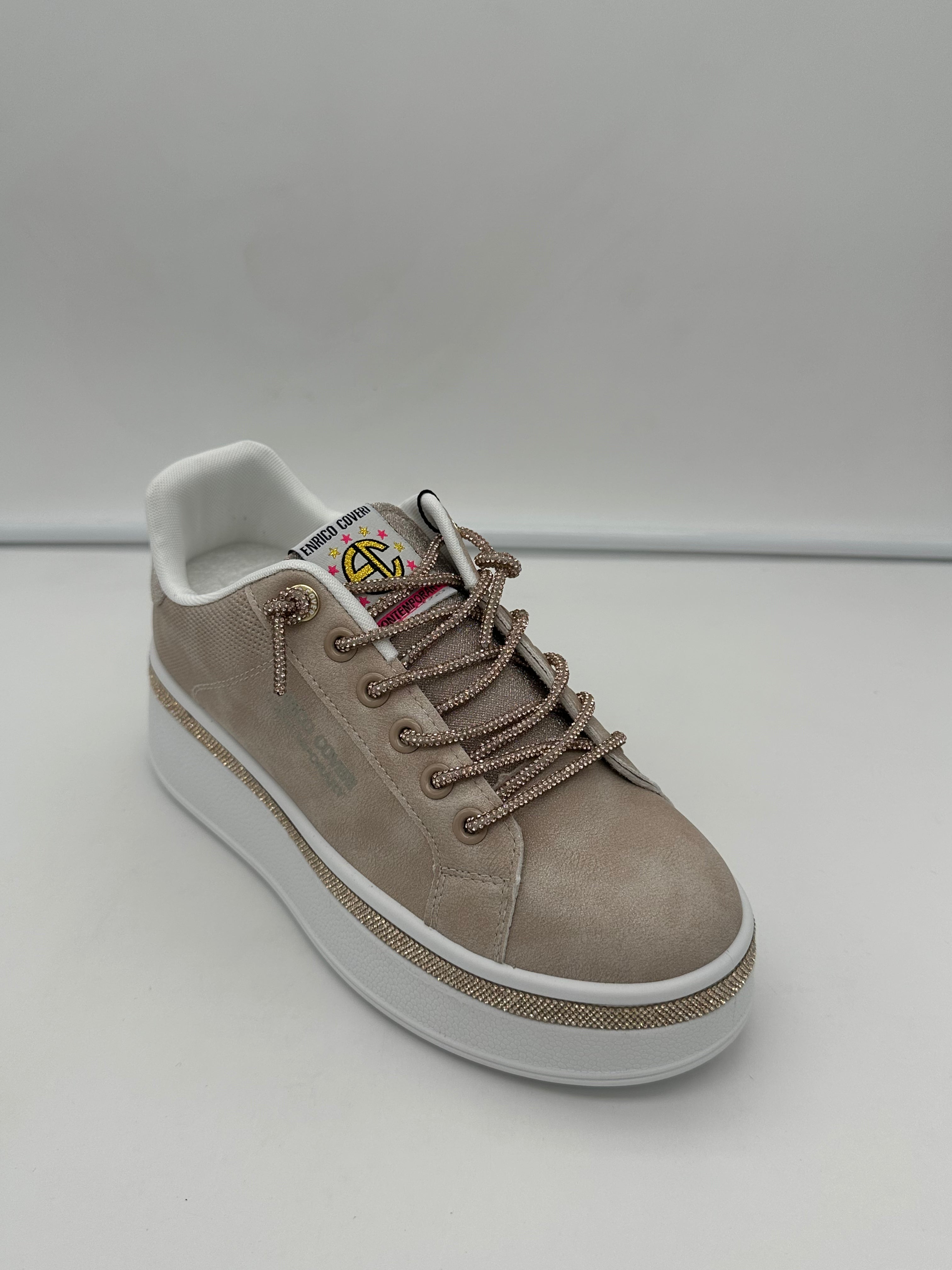 Enrico Coveri - Sneakers Platform Glitter Donna