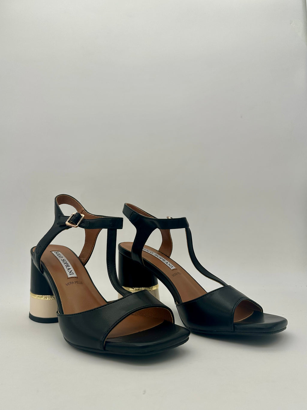 SOLO SOPRANI - Sandali Nero/Bianco - Donna