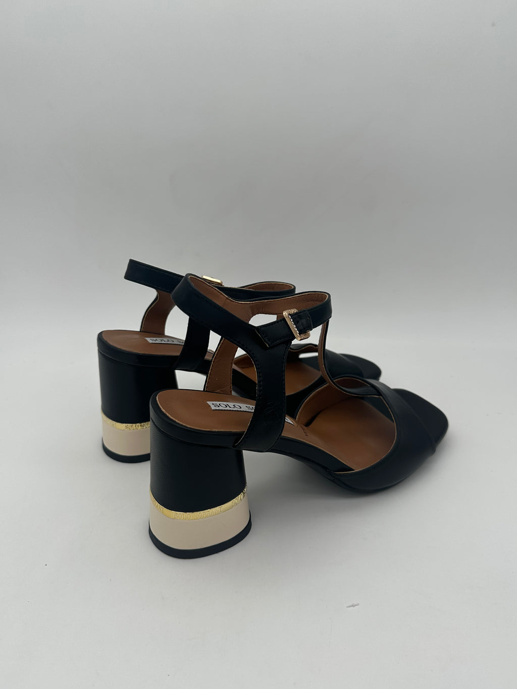 SOLO SOPRANI - Sandali Nero/Bianco - Donna