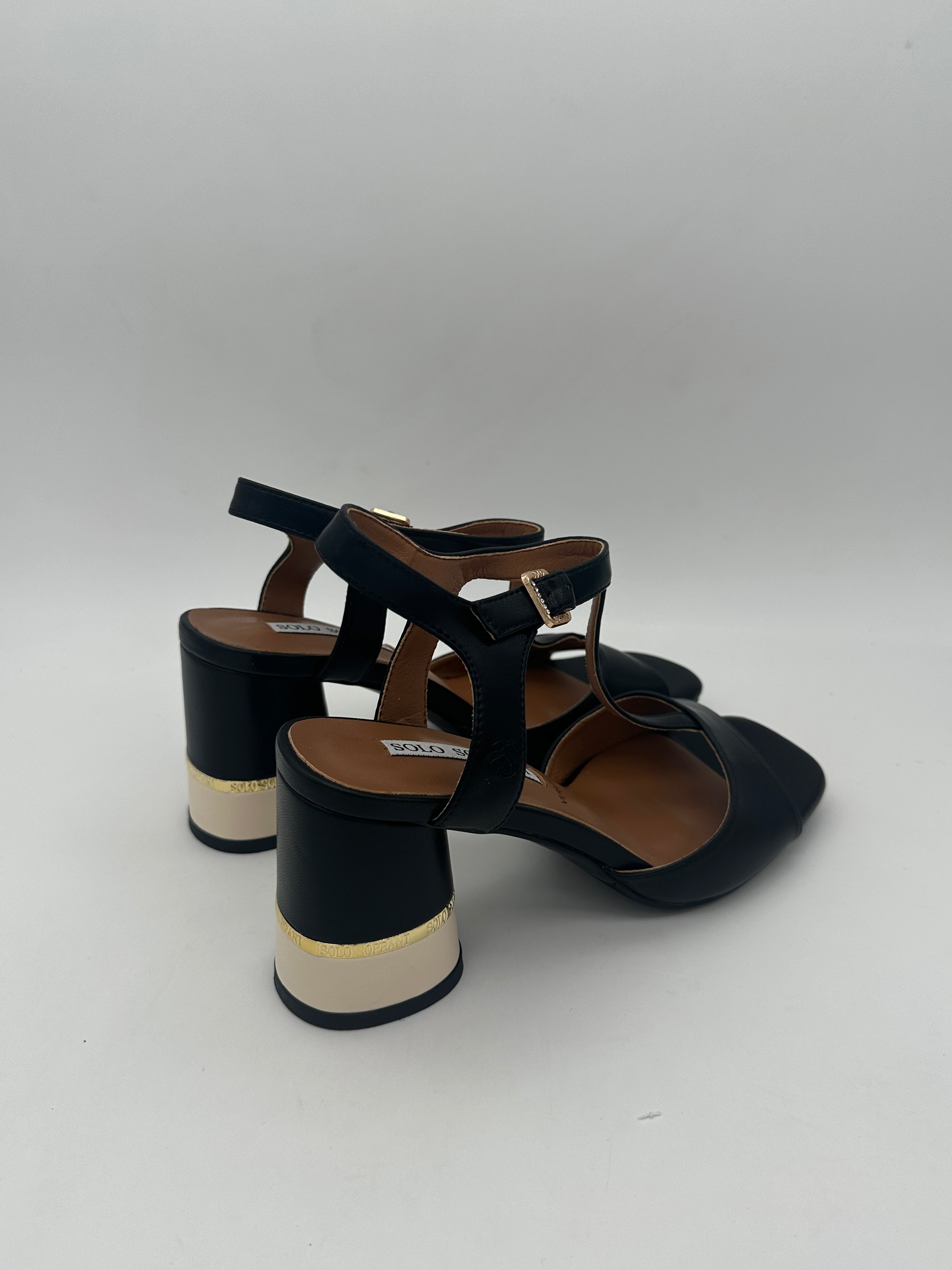 SOLO SOPRANI - Sandali Nero/Bianco - Donna