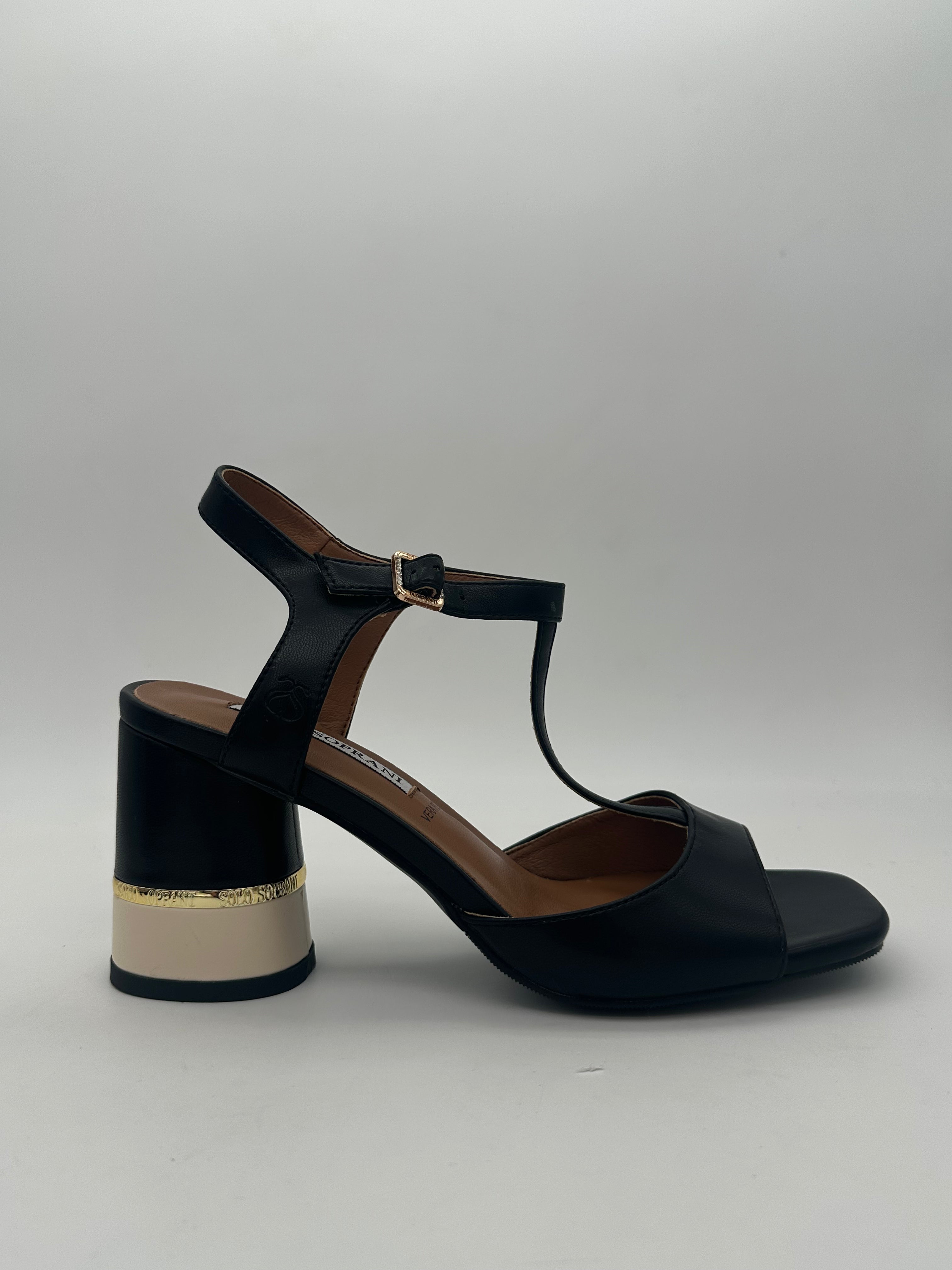 SOLO SOPRANI - Sandali Nero/Bianco - Donna