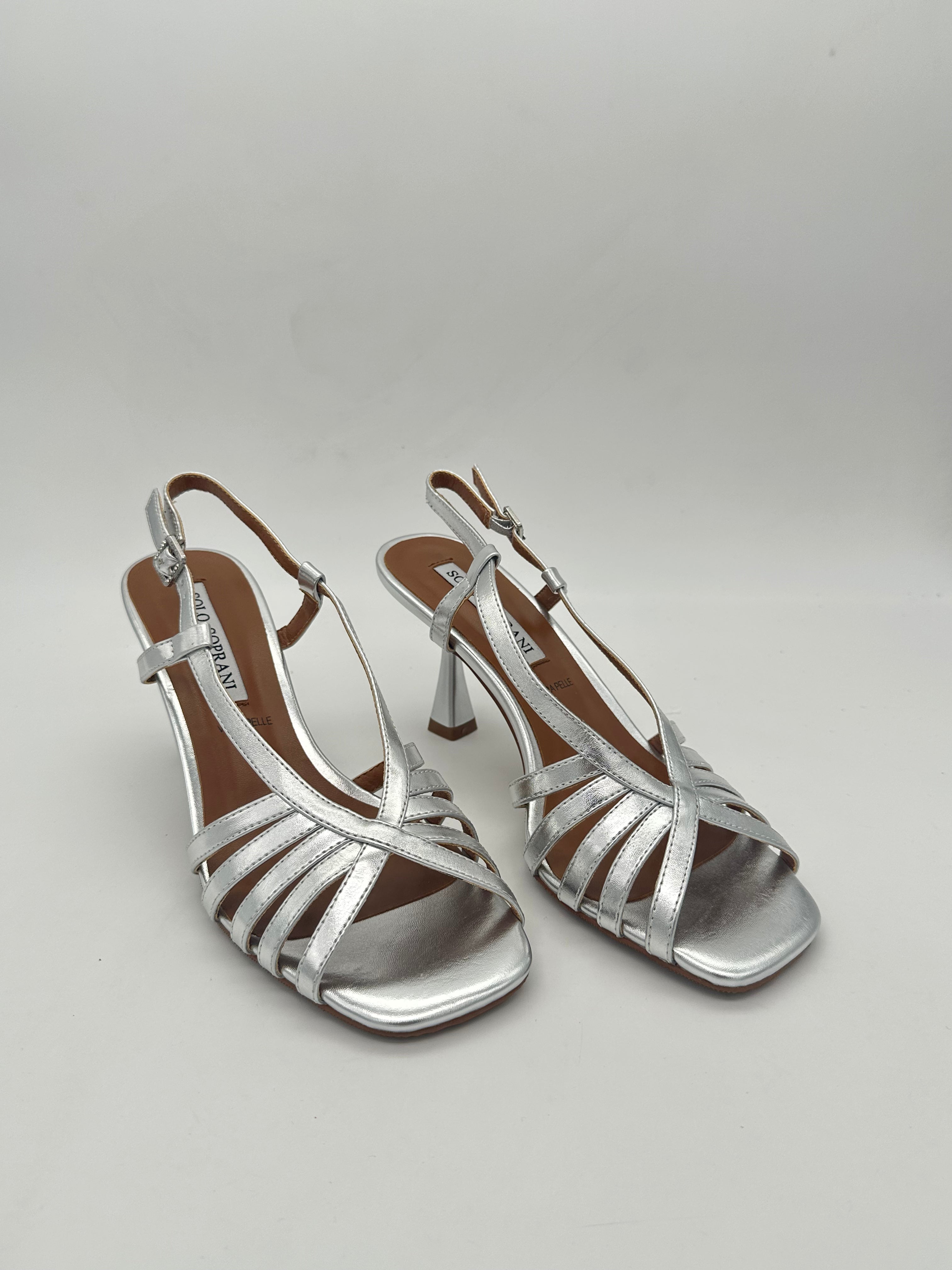 SOLO SOPRANI - Sandali Laminata/Argento - Donna