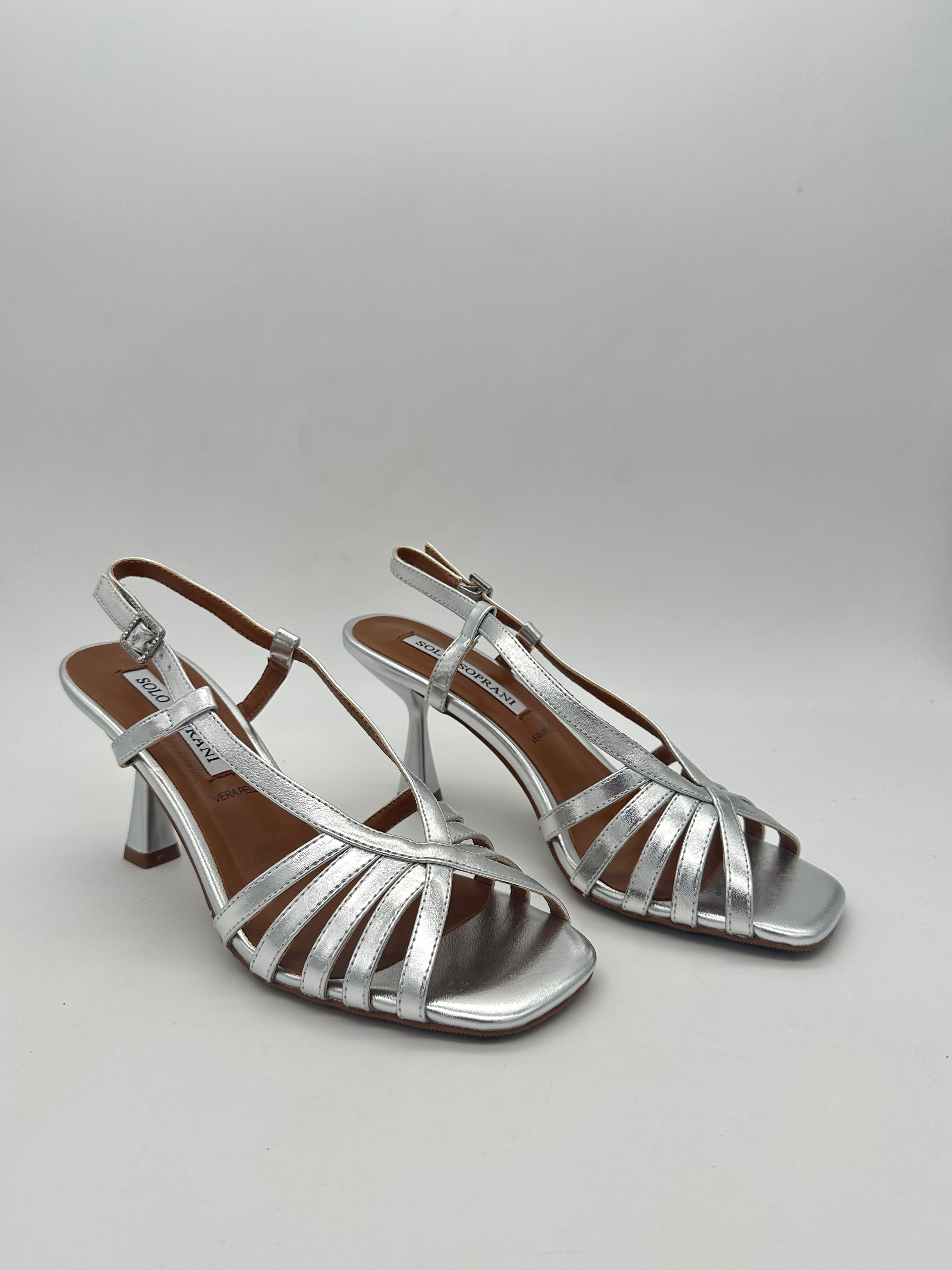 SOLO SOPRANI - Sandali Laminata/Argento - Donna