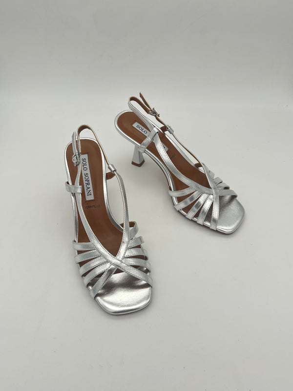 SOLO SOPRANI - Sandali Laminata/Argento - Donna