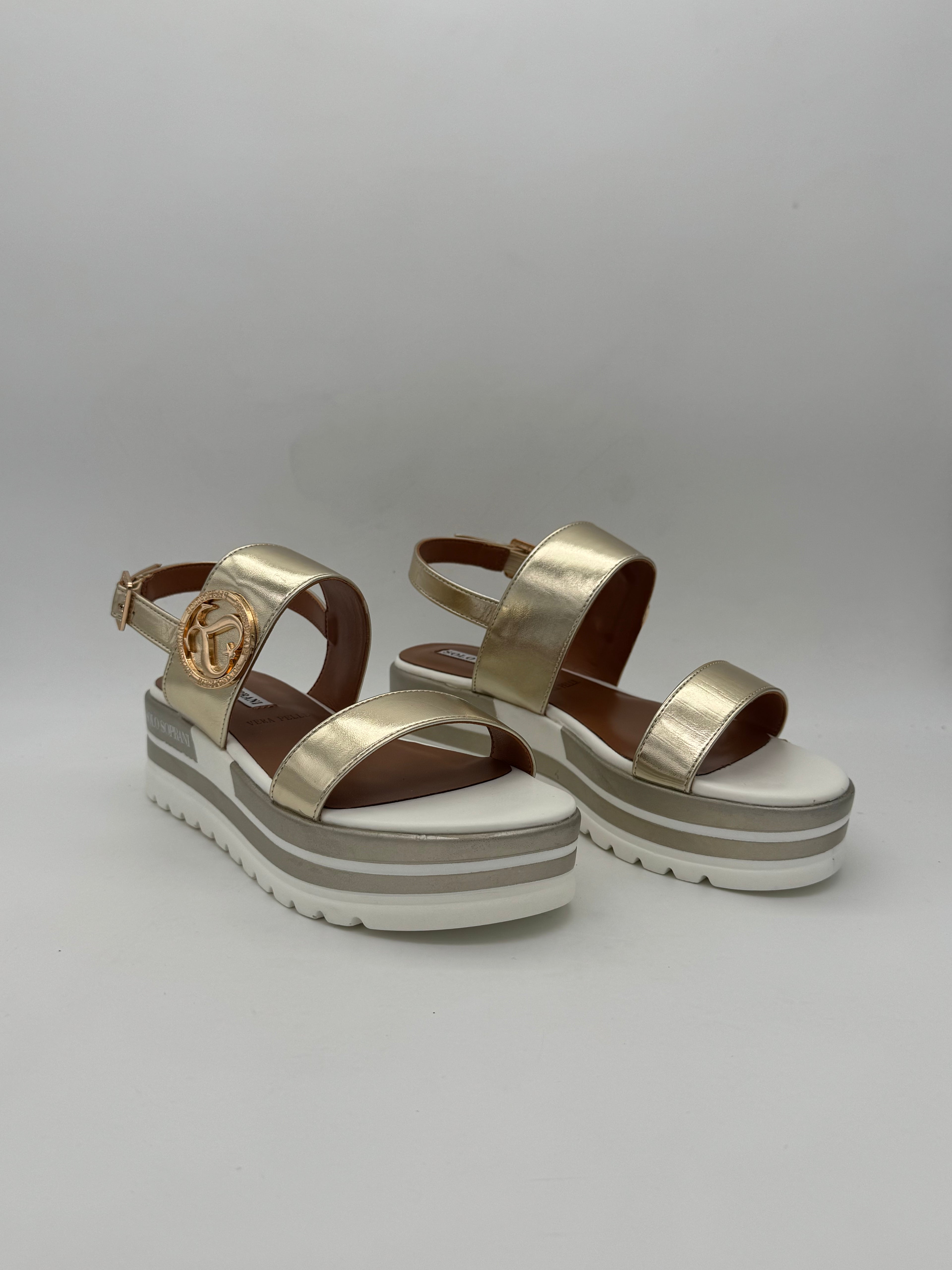 SOLO SOPRANI - Sandali Platform ORO - Donna