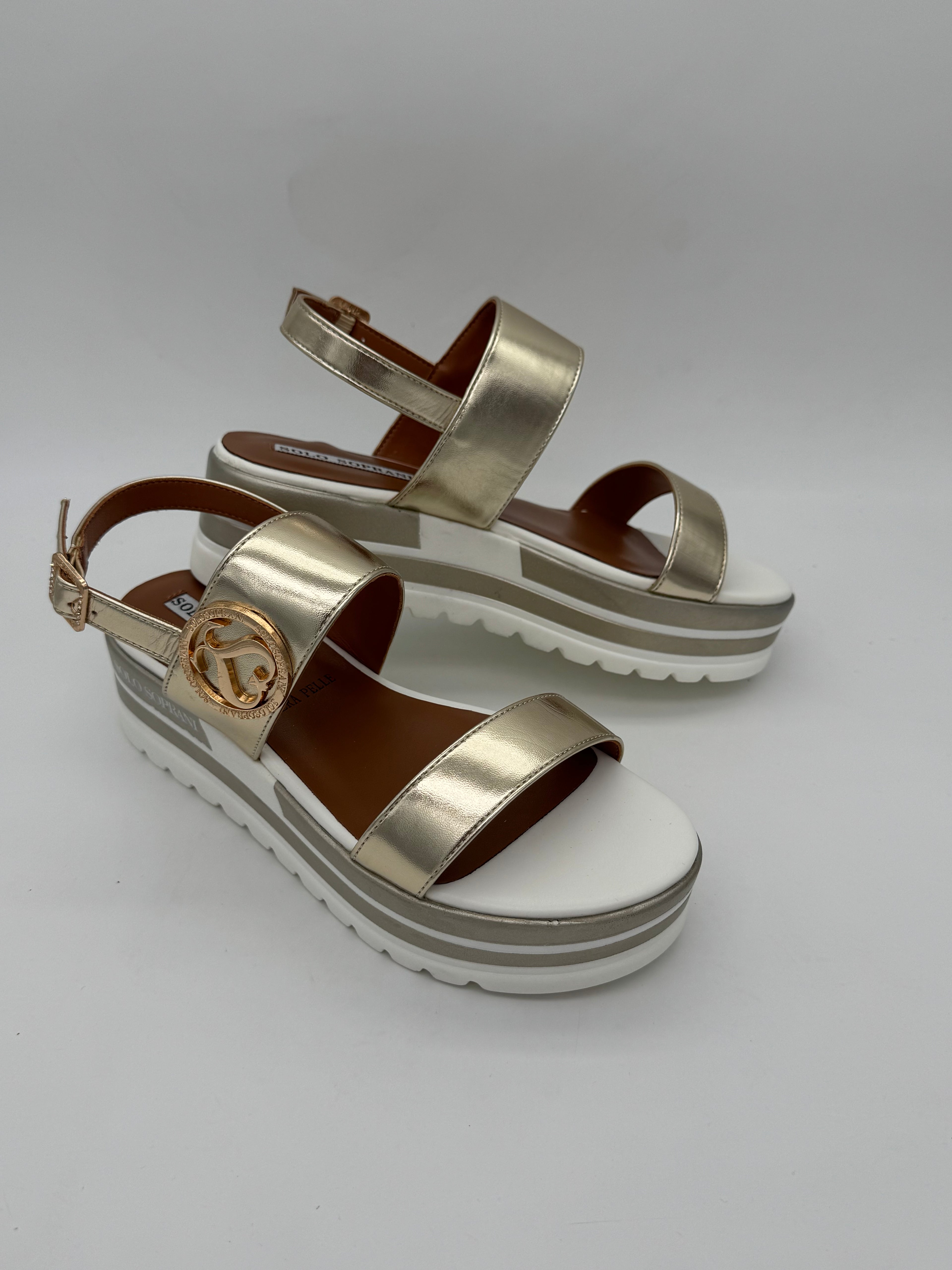 SOLO SOPRANI - Sandali Platform ORO - Donna