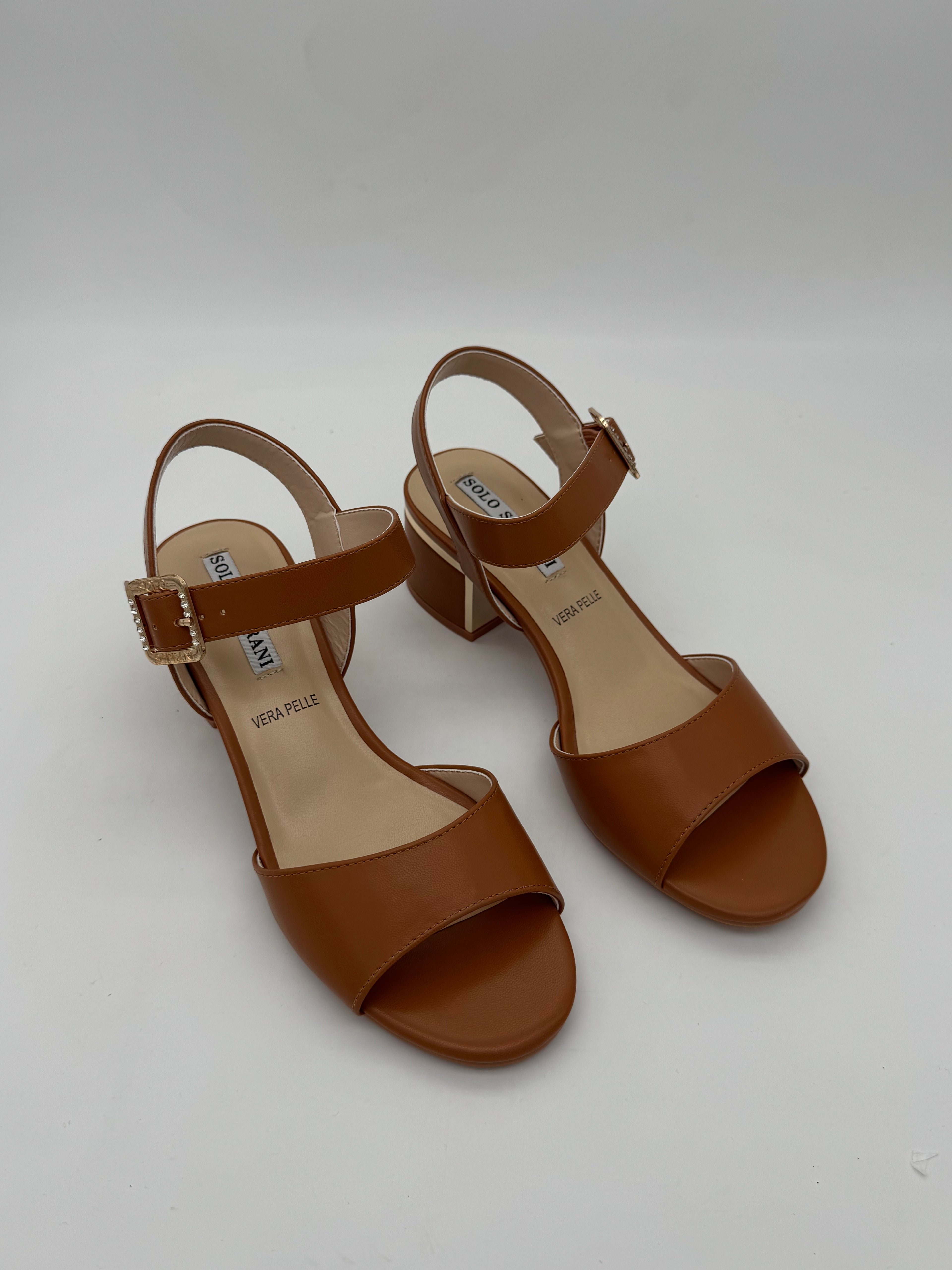 SOLO SOPRANI - Sandali con tacco Cuoio - Donna - SOLO41SA 202