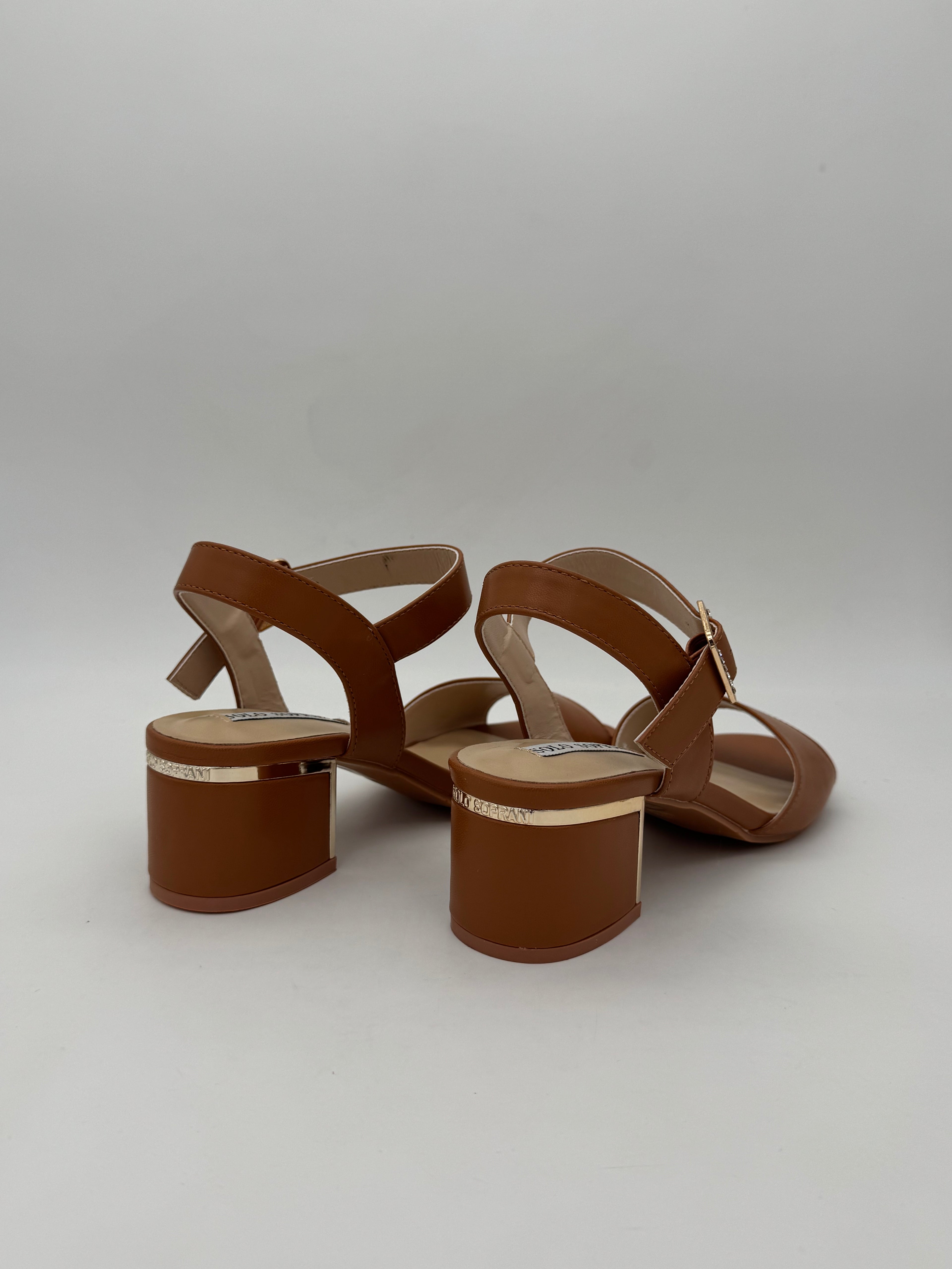 SOLO SOPRANI - Sandali con tacco Cuoio - Donna - SOLO41SA 202