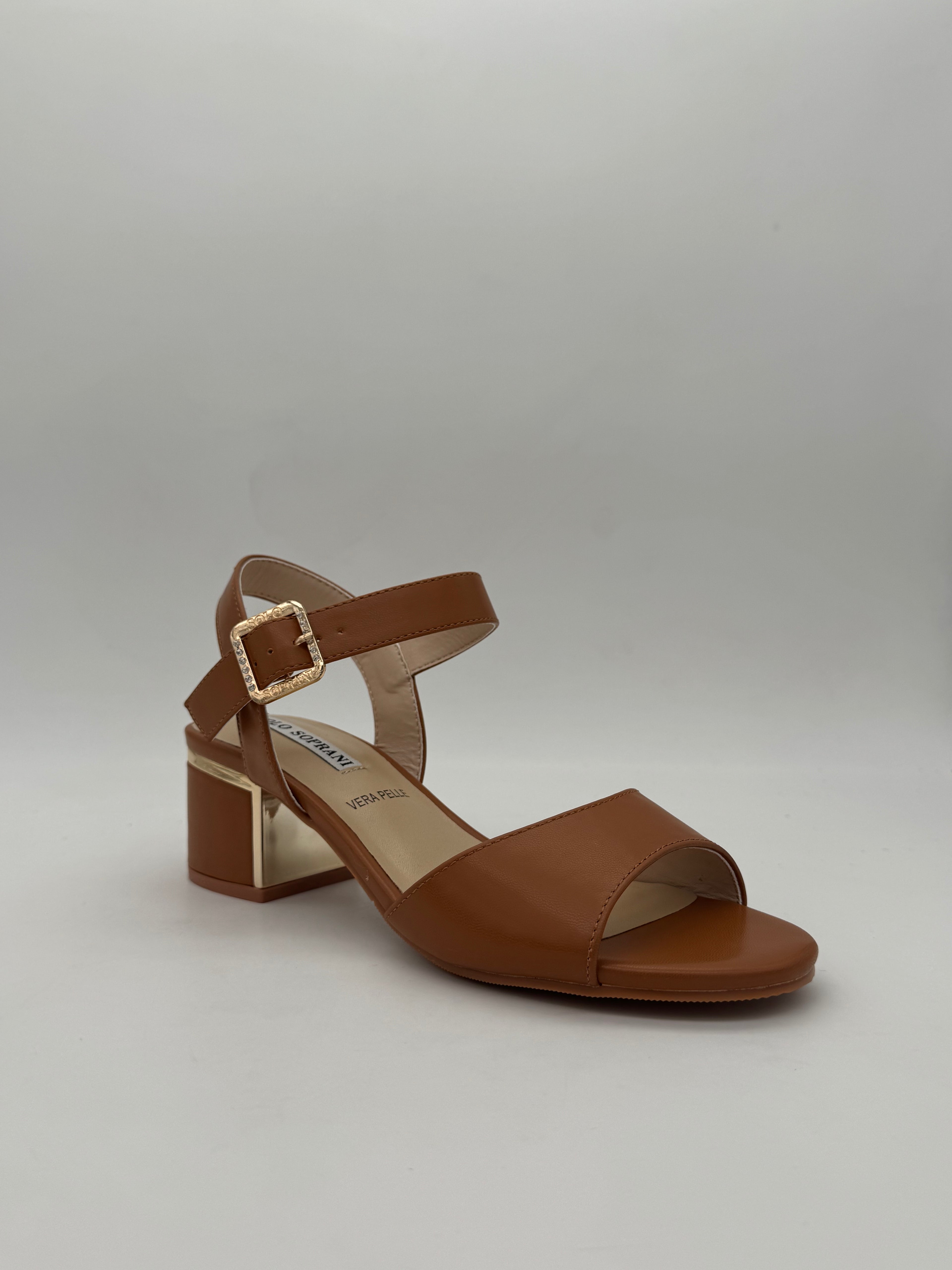 SOLO SOPRANI - Sandali con tacco Cuoio - Donna - SOLO41SA 202