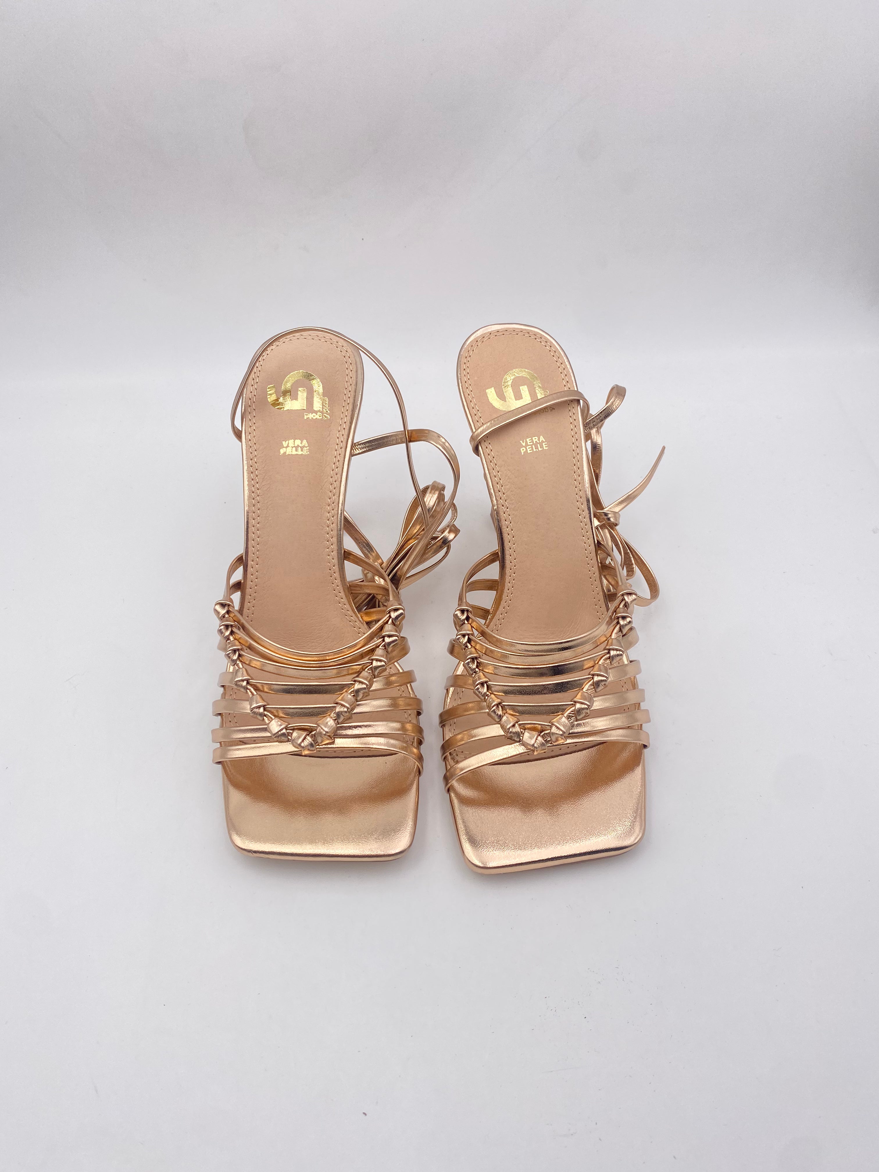Gold&Gold - Sandalo in pelle con Tacco - Donna