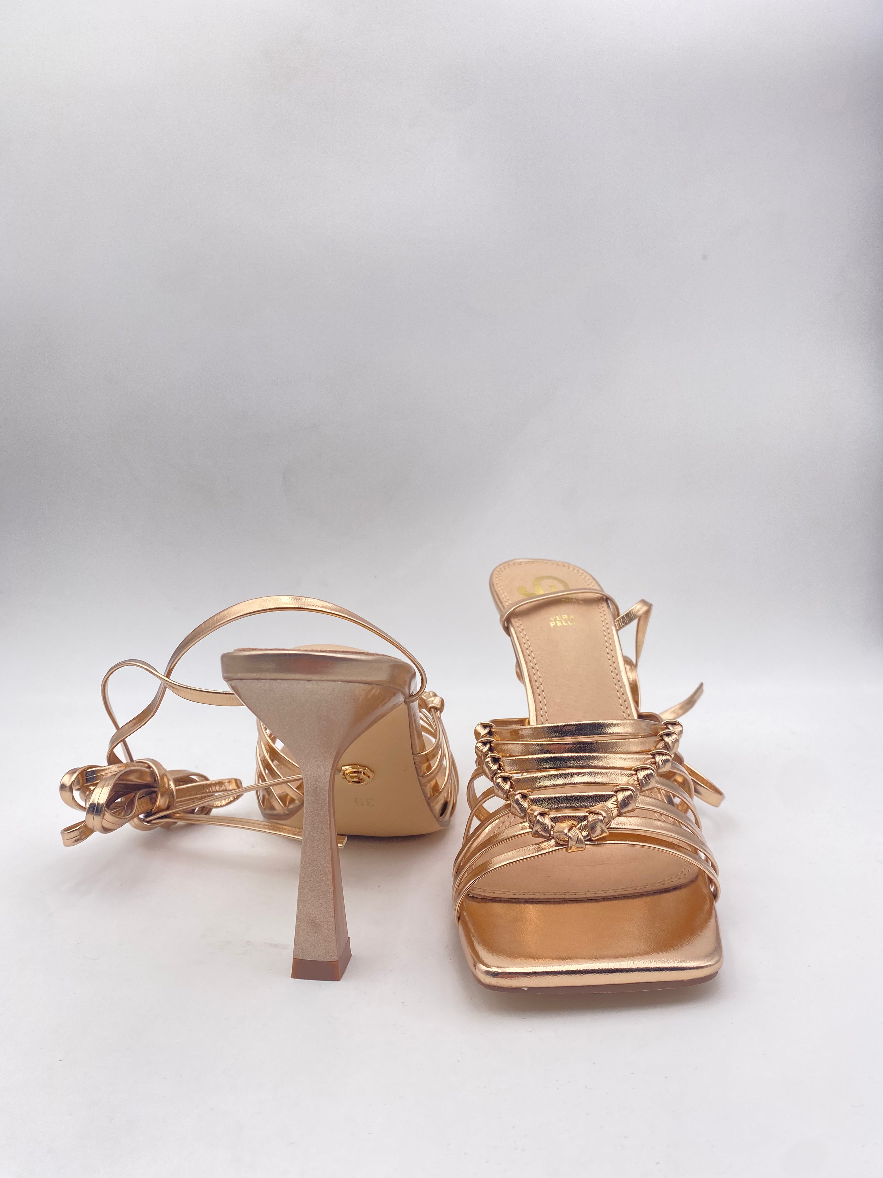 Gold&Gold - Sandalo in pelle con Tacco - Donna