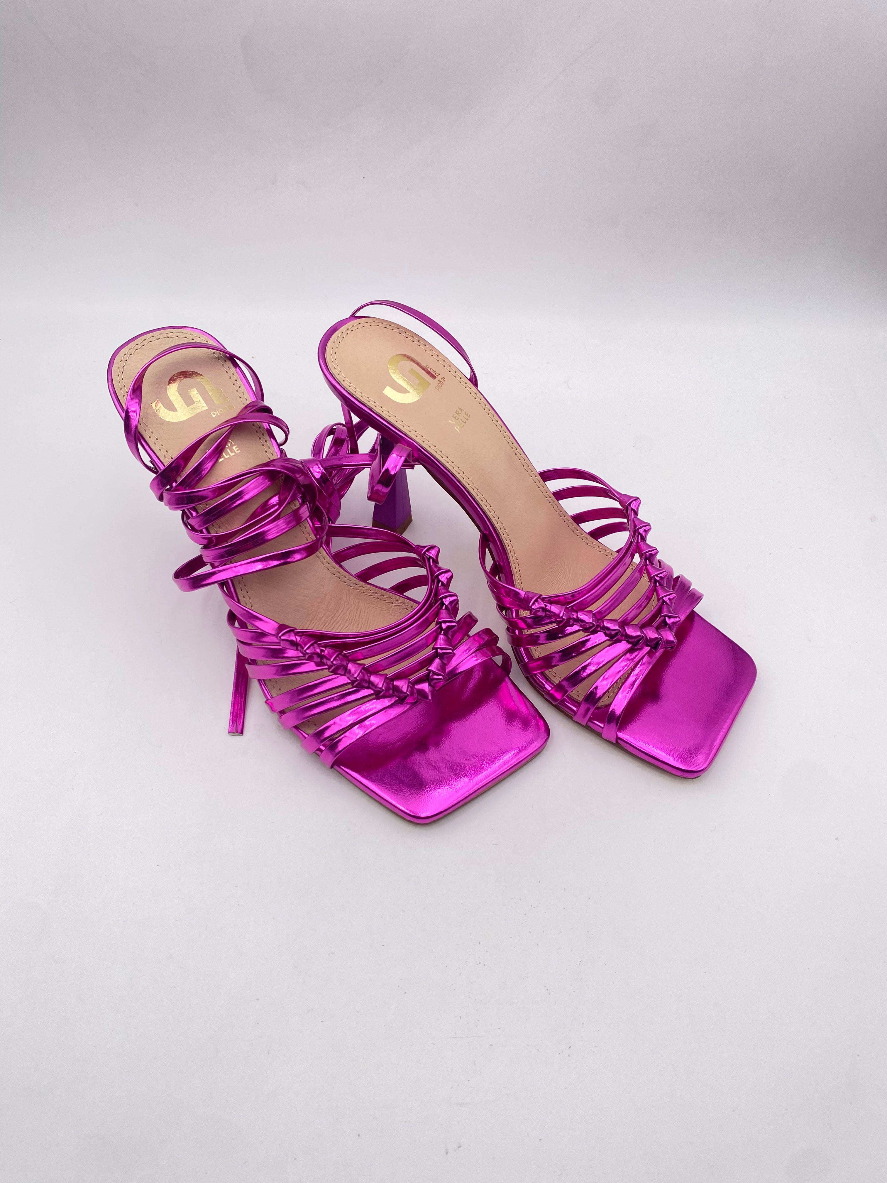 Gold&Gold - Sandalo in pelle con Tacco - Donna