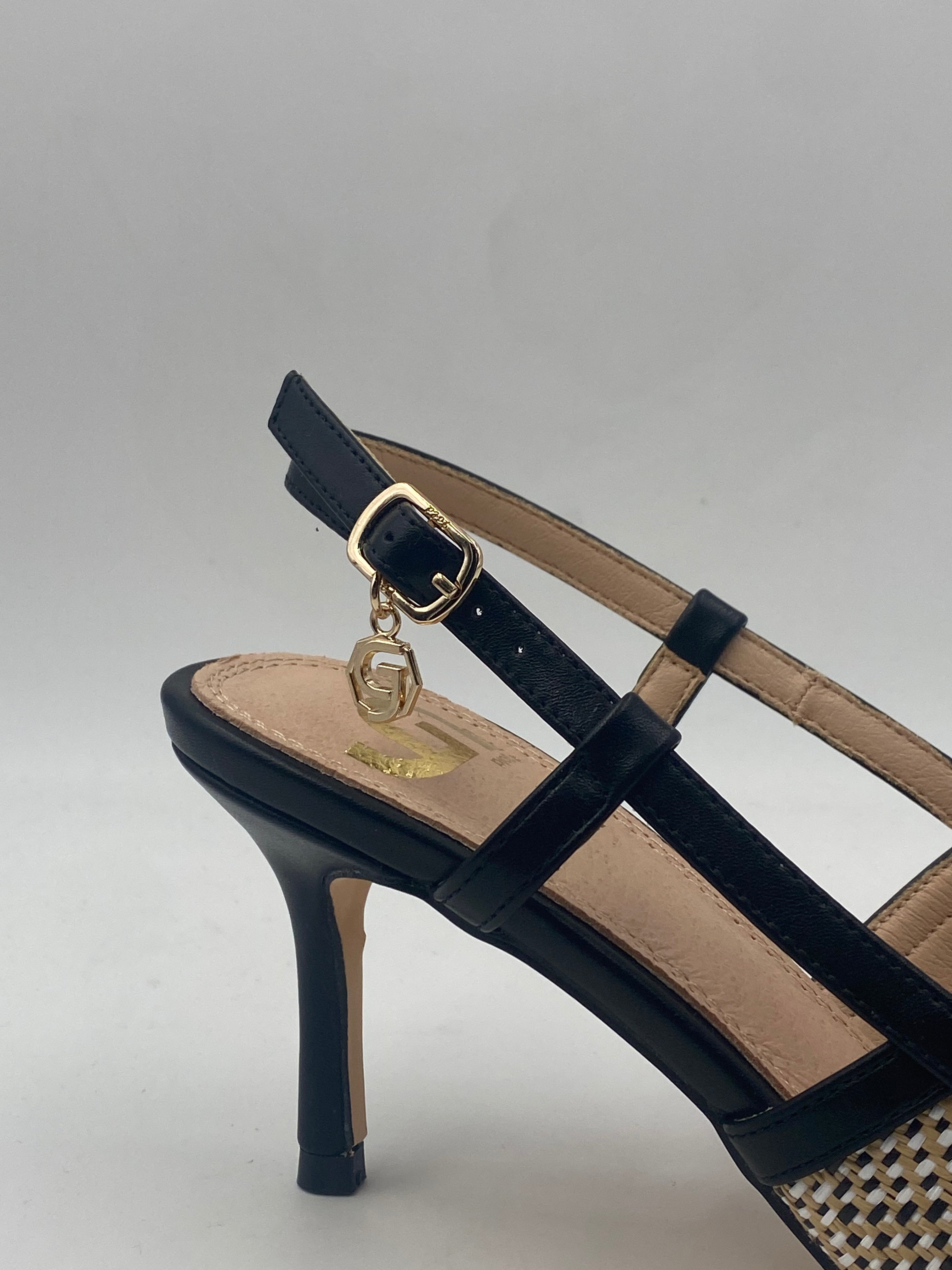 GOLD&GOLD - Tacco modello Chanel in Raffia