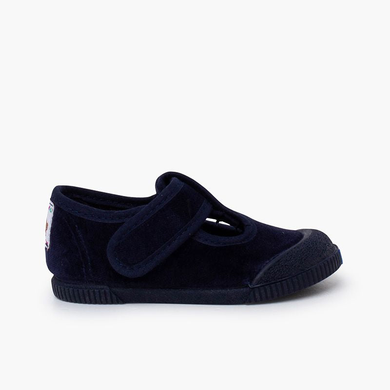 CIENTA - 981075 | Sandalo in Velluto con chiusura a strappo