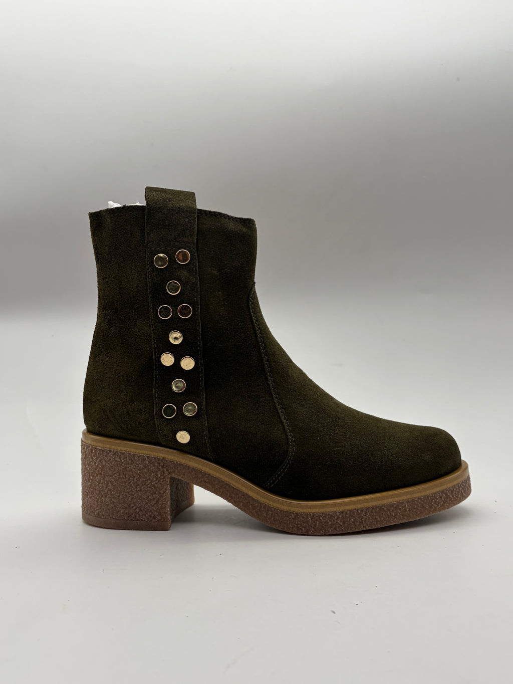 FLEX | Stivaletto Camoscio Verde  | Donna