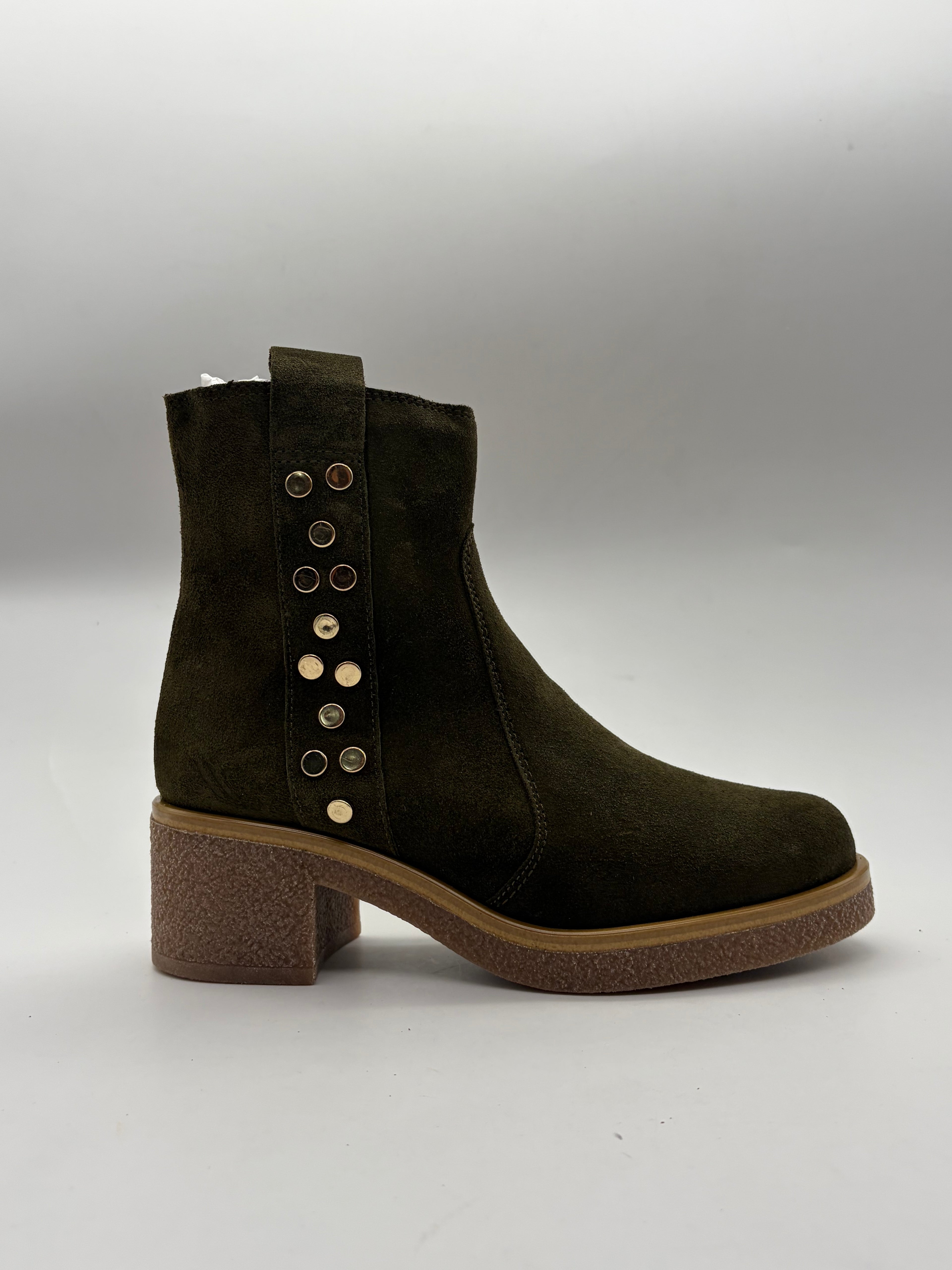 FLEX | Stivaletto Camoscio Verde  | Donna