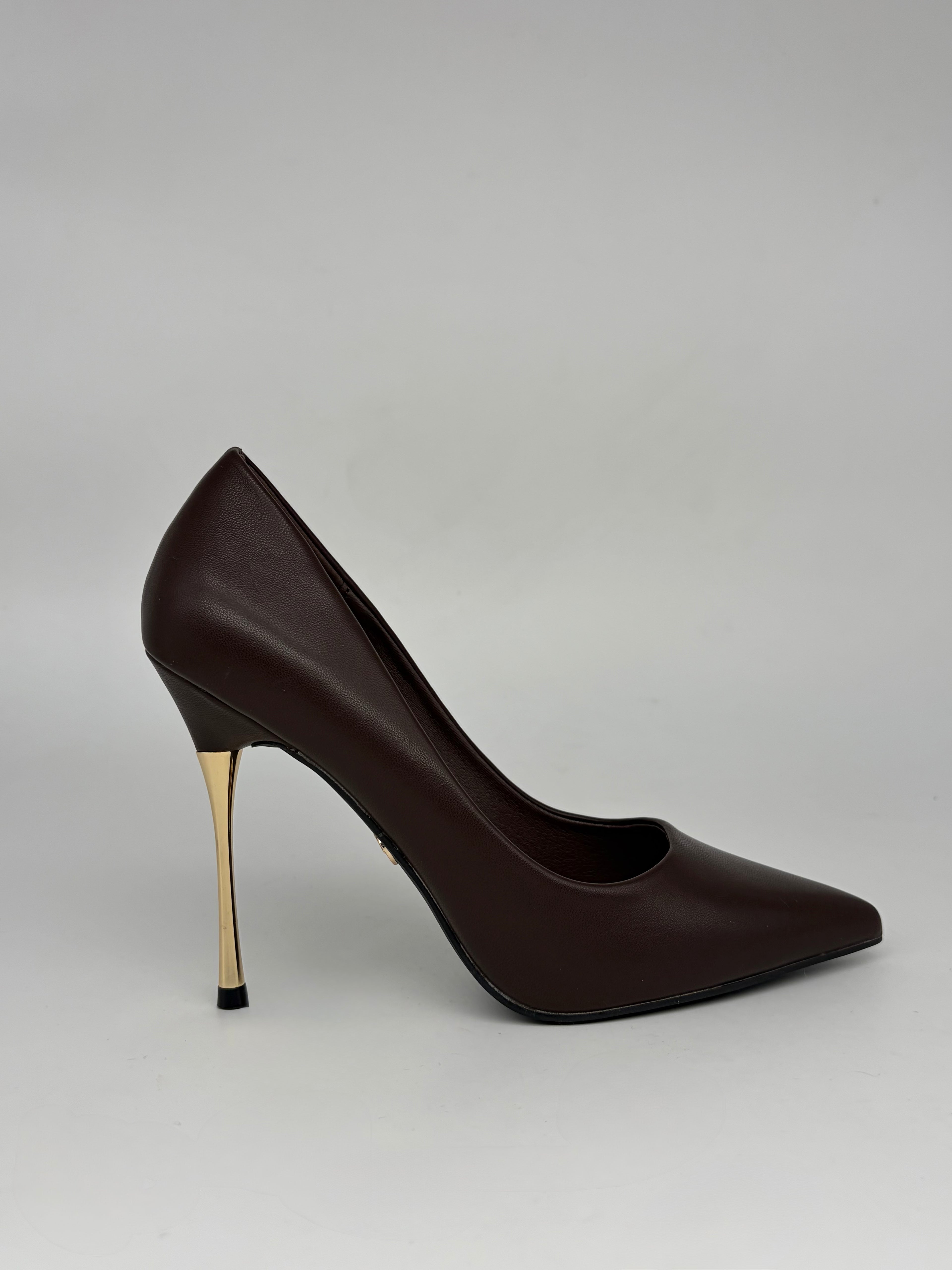Gold & Gold - Tacco a stiletto effetto scultura Nero/Rosso