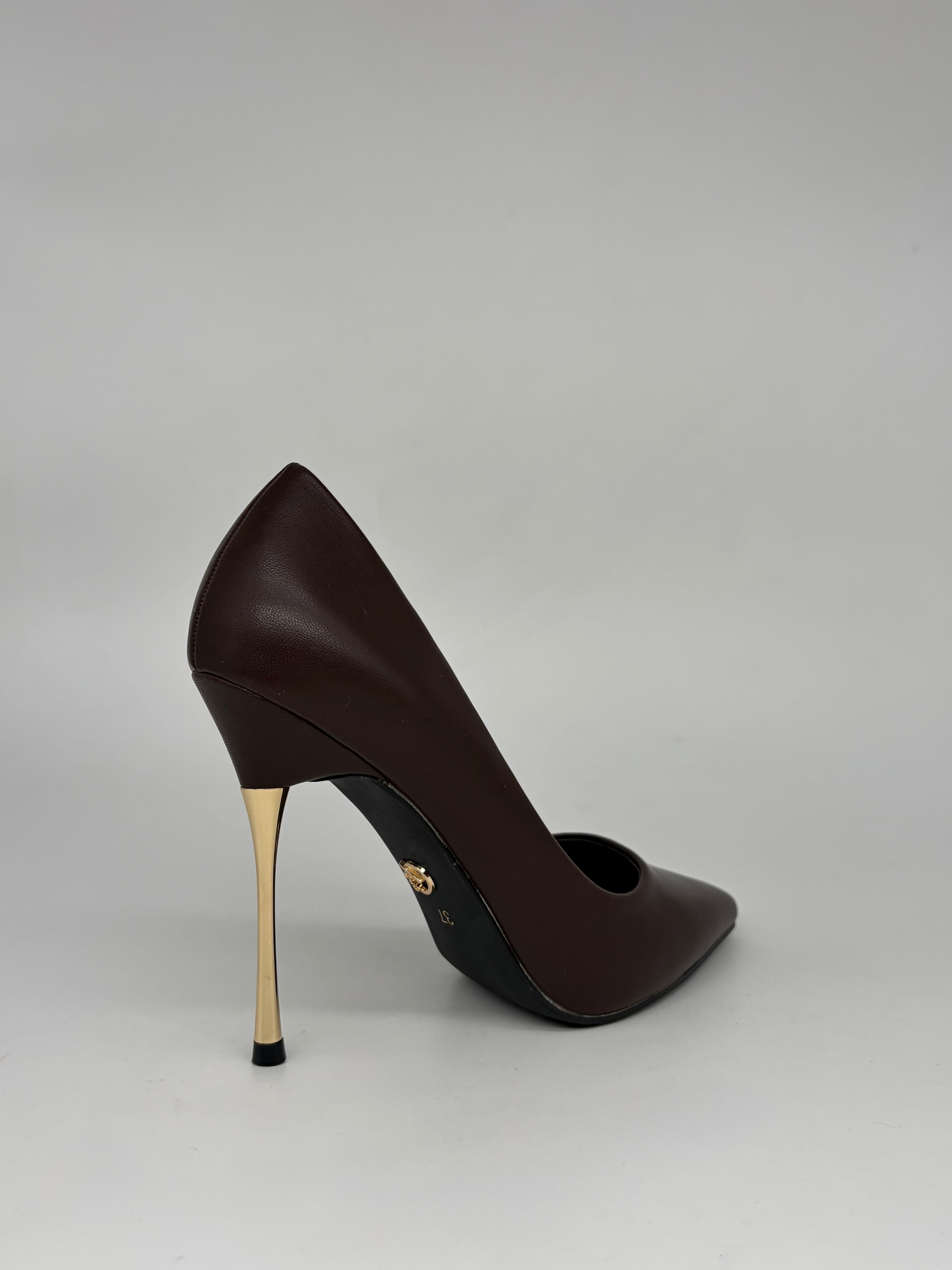 Gold & Gold - Tacco a stiletto effetto scultura Nero/Rosso