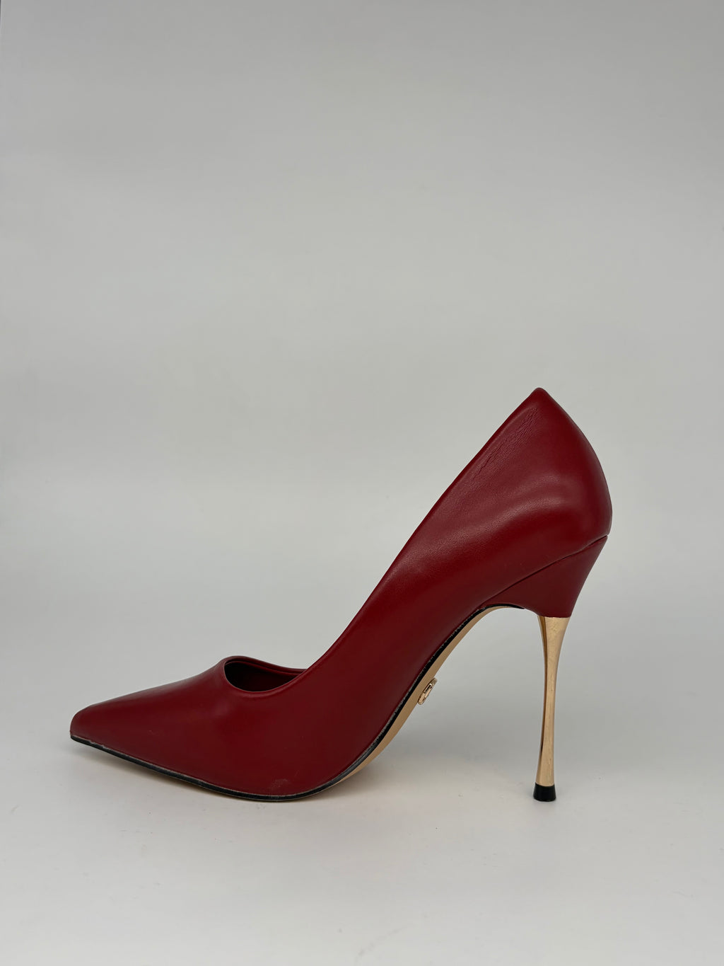 Gold & Gold - Tacco a stiletto effetto scultura Nero/Rosso