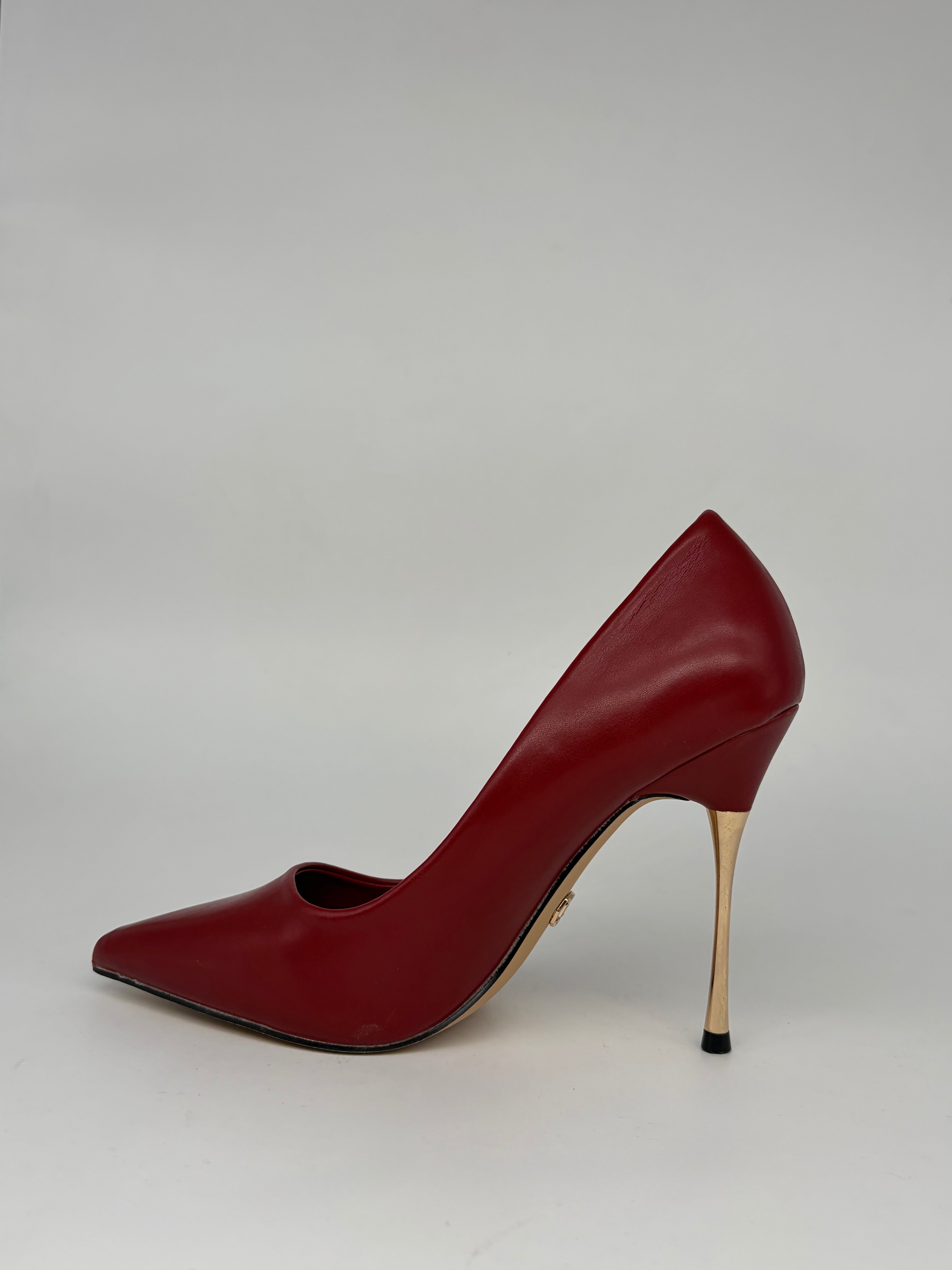 Gold & Gold - Tacco a stiletto effetto scultura Nero/Rosso