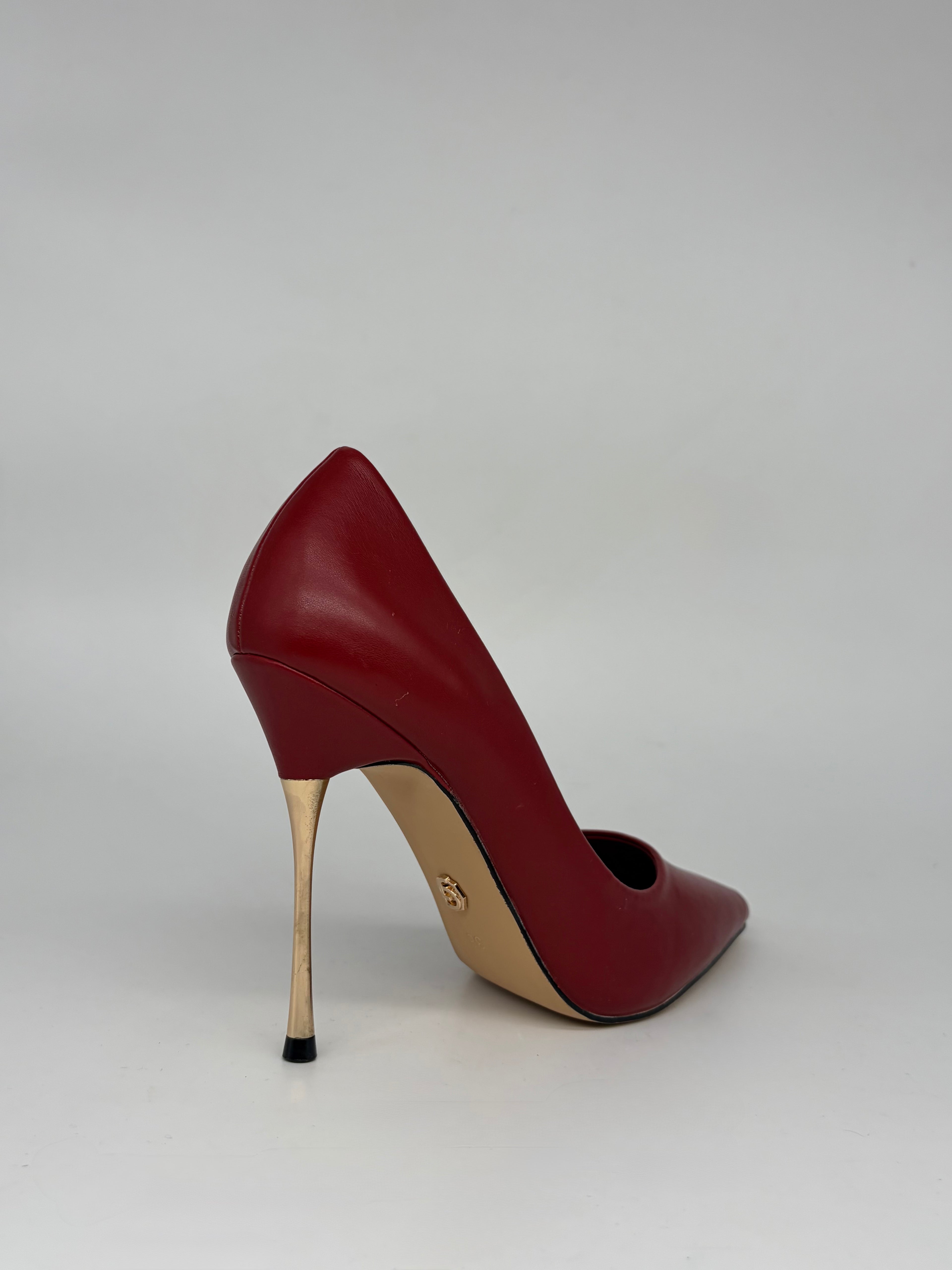 Gold & Gold - Tacco a stiletto effetto scultura Nero/Rosso