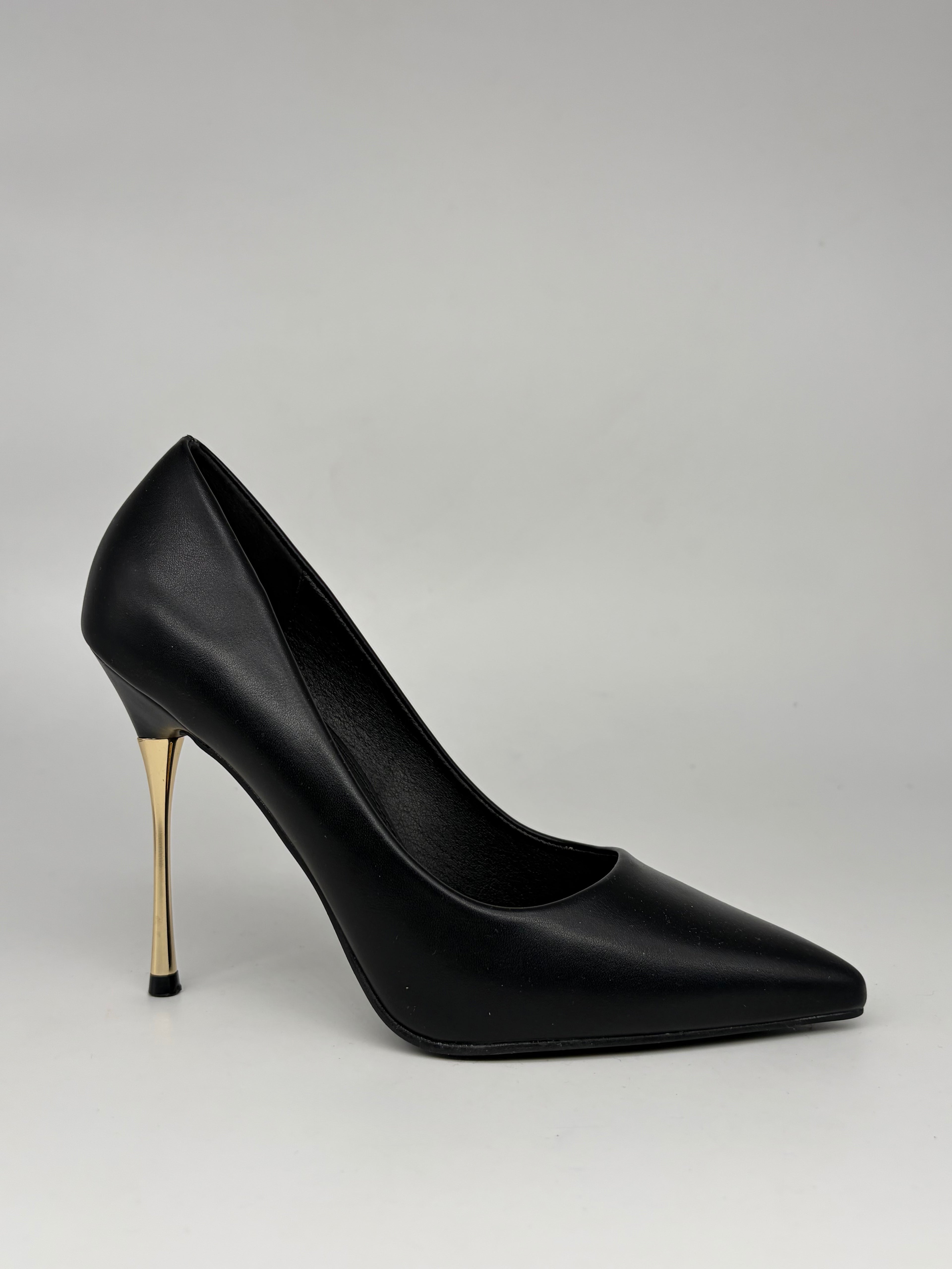 Gold & Gold - Tacco a stiletto effetto scultura Nero/Rosso
