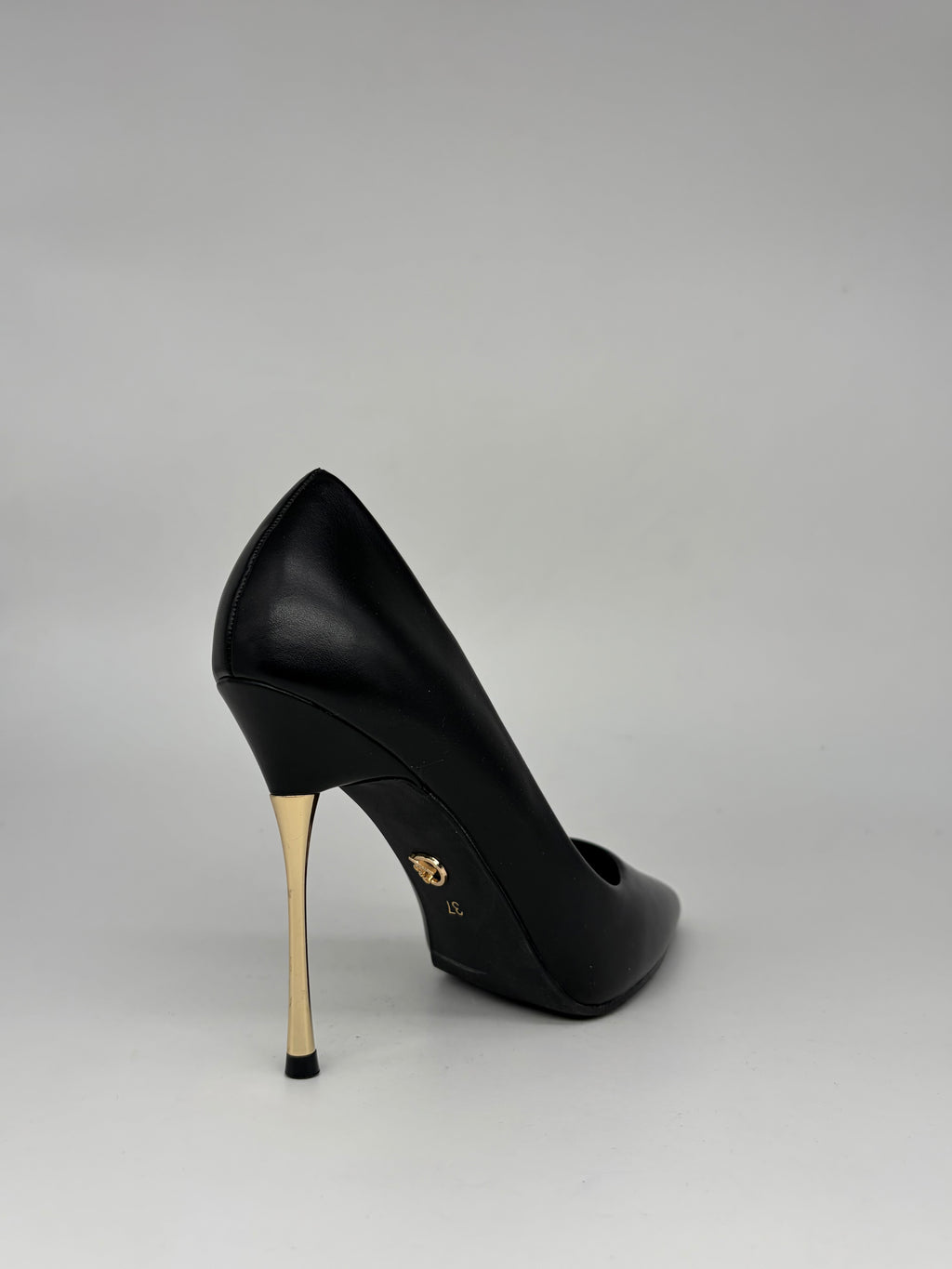 Gold & Gold - Tacco a stiletto effetto scultura Nero/Rosso