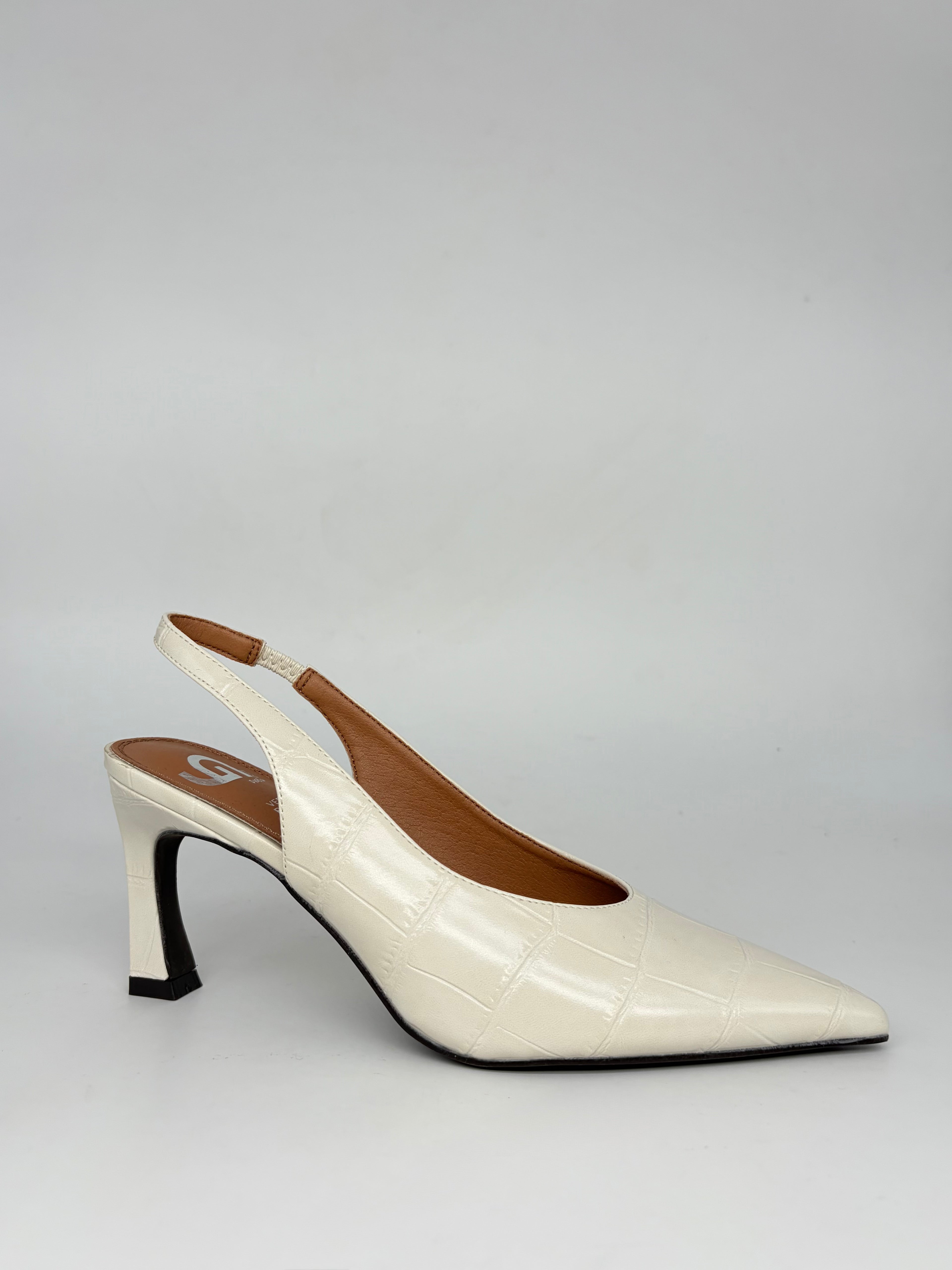 Gold & Gold - Décolleté Slingback Coccodrillo