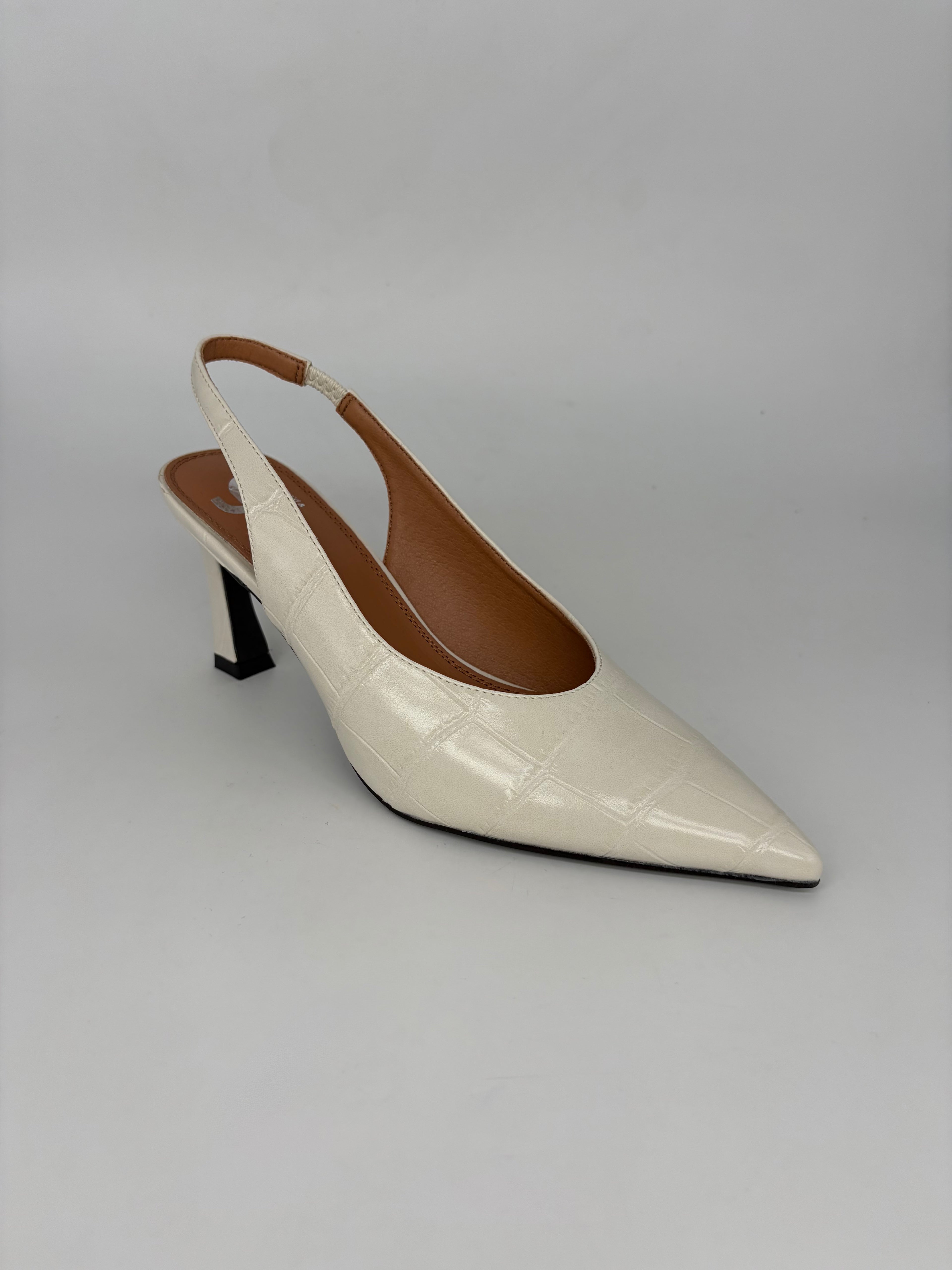 Gold & Gold - Décolleté Slingback Coccodrillo