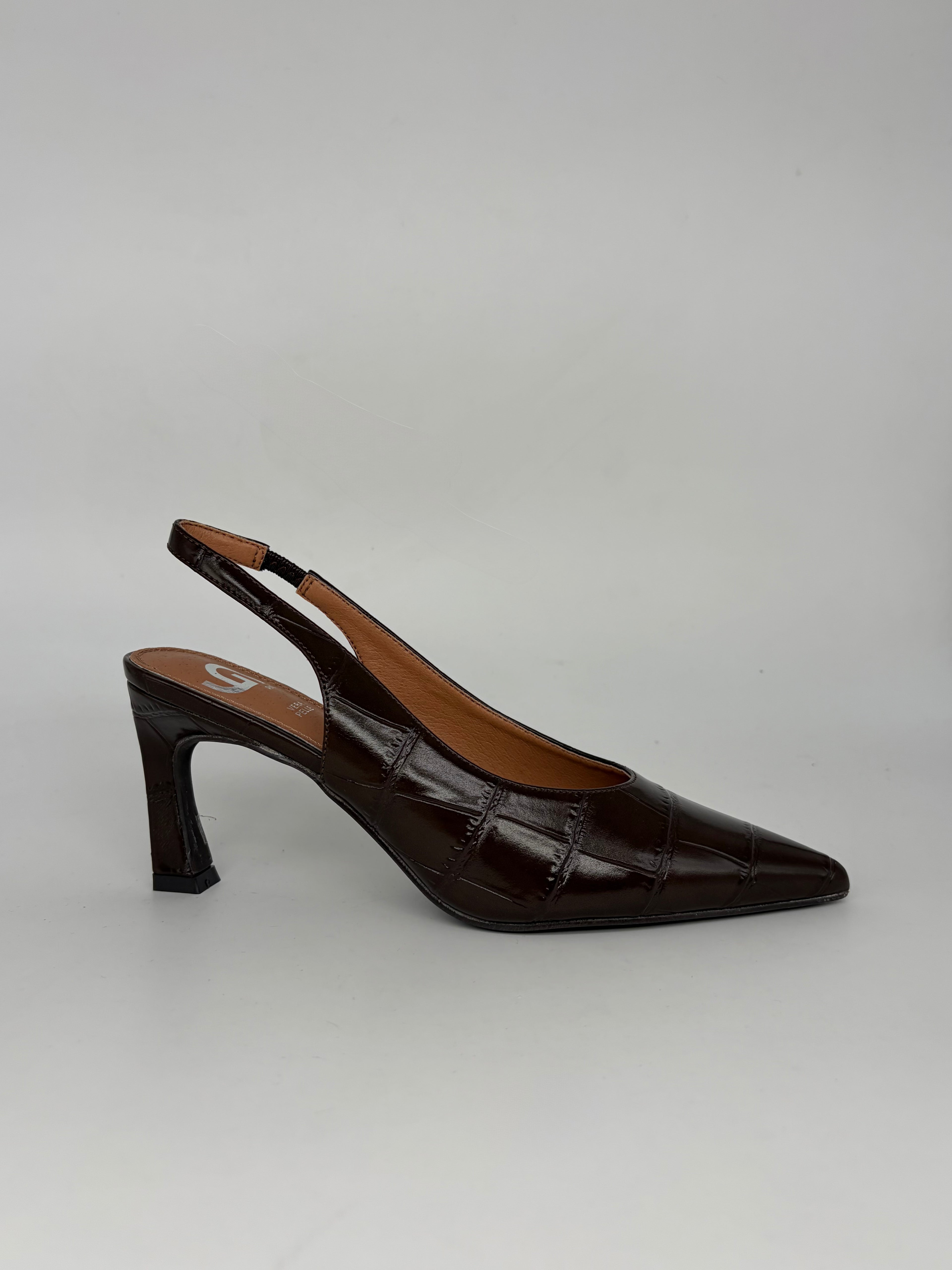Gold & Gold - Décolleté Slingback Coccodrillo