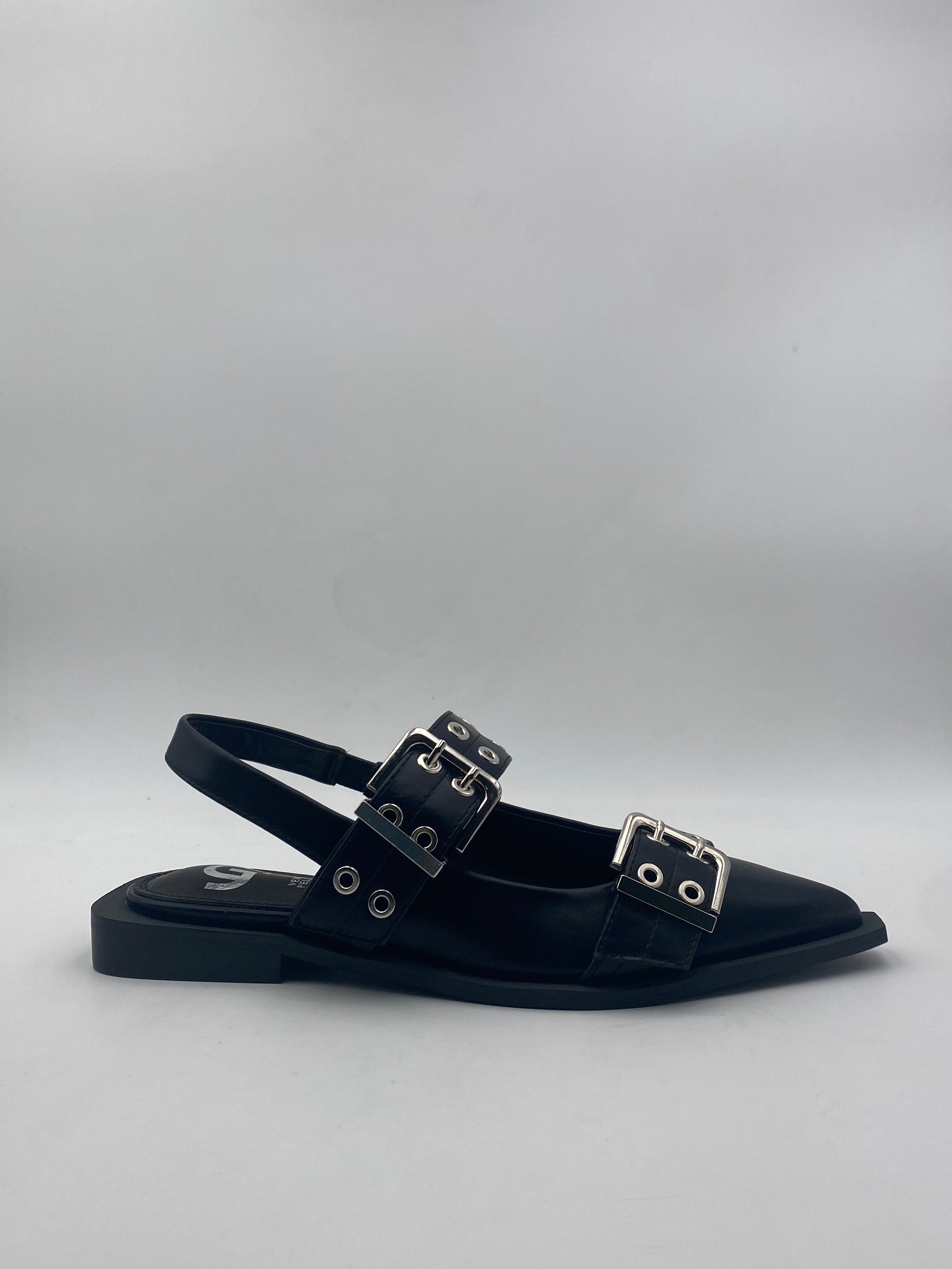 Gold&Gold - Sandali con fibbia Beige/Nero