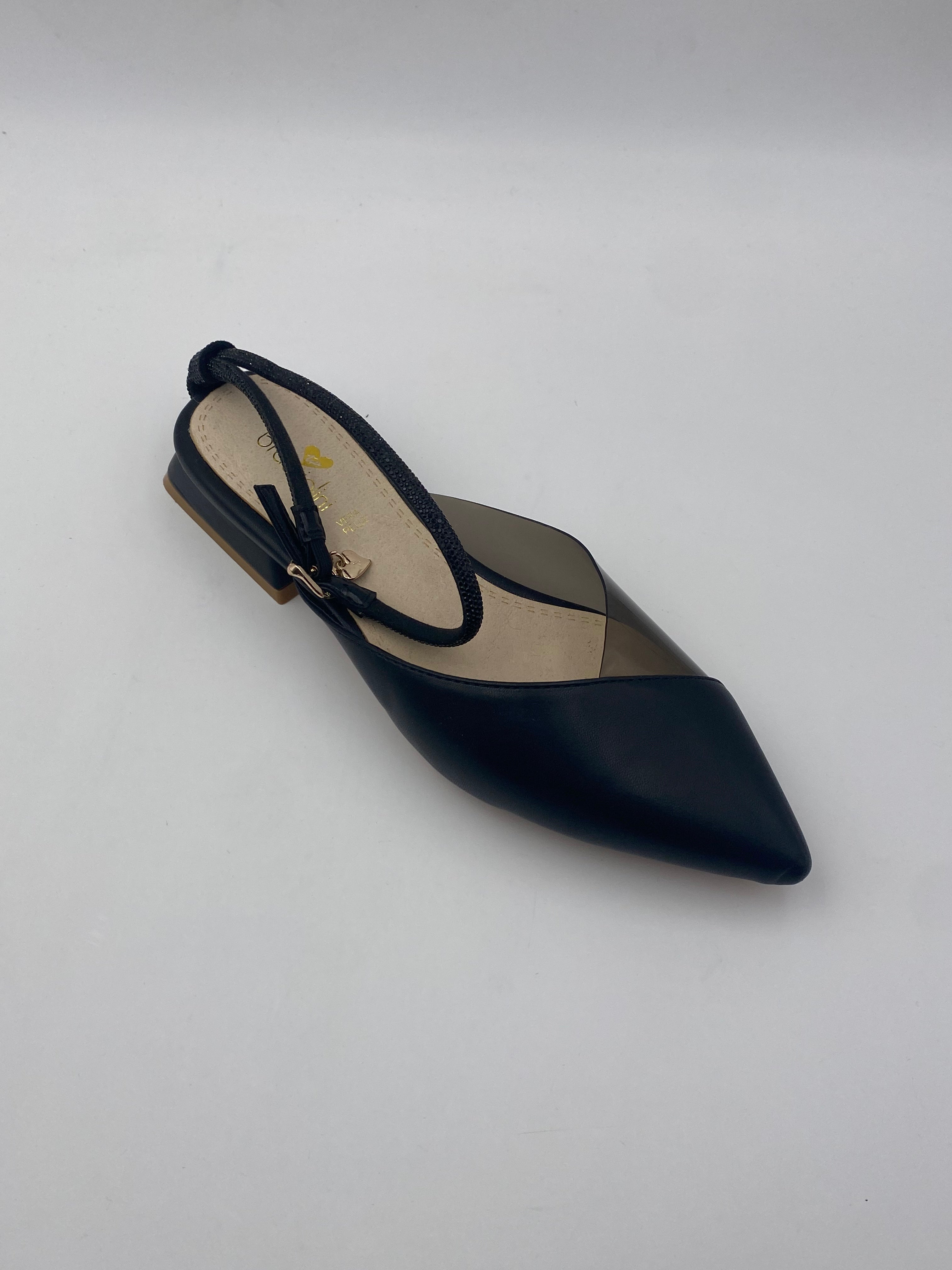 Braccialini -  Ballerine Laminate Nera/Oro - F77C