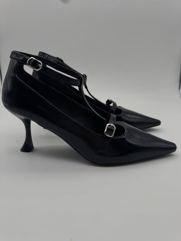 Gold & Gold - Tacco con cinturino Nero/Caffe