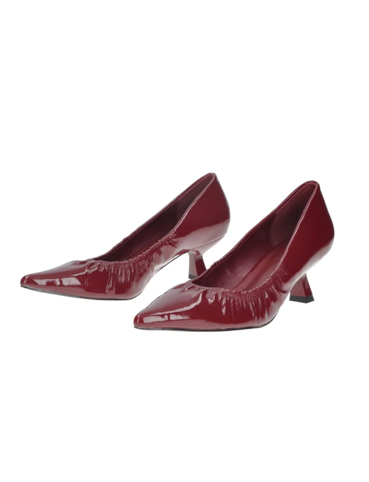 Gold & Gold - Tacco con rouche Nero/Bordeaux