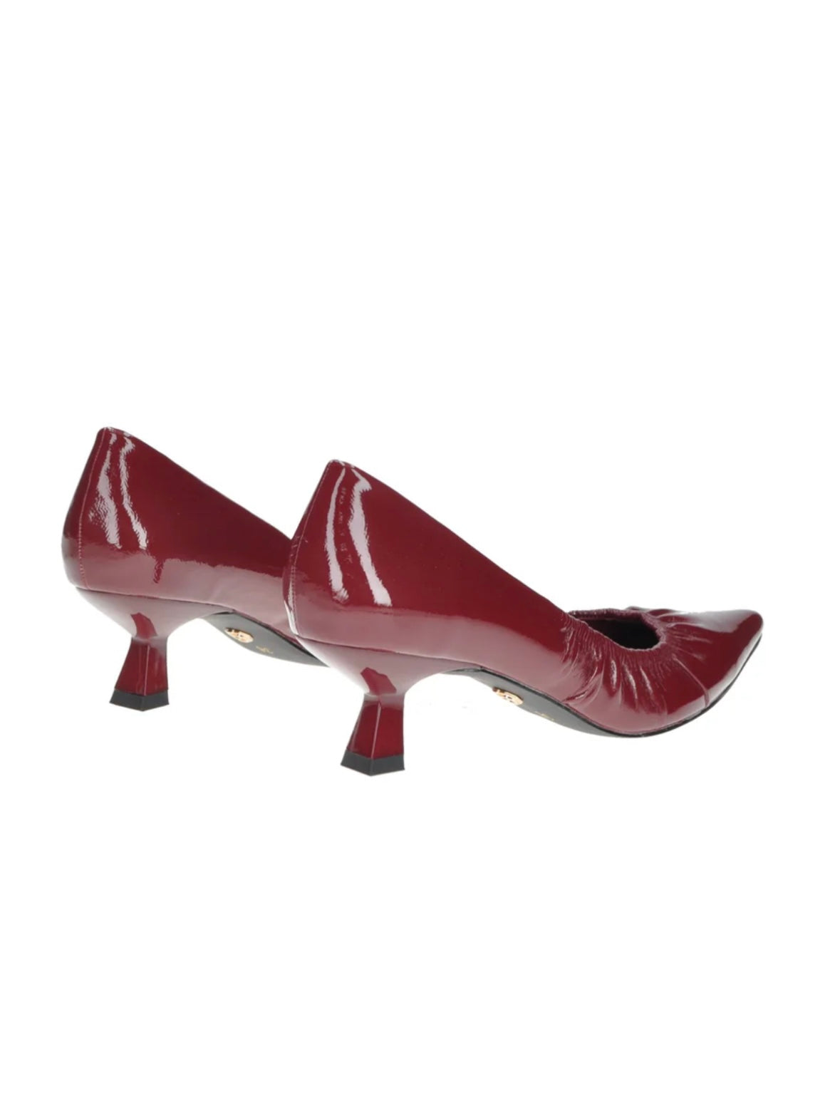 Gold & Gold - Tacco con rouche Nero/Bordeaux