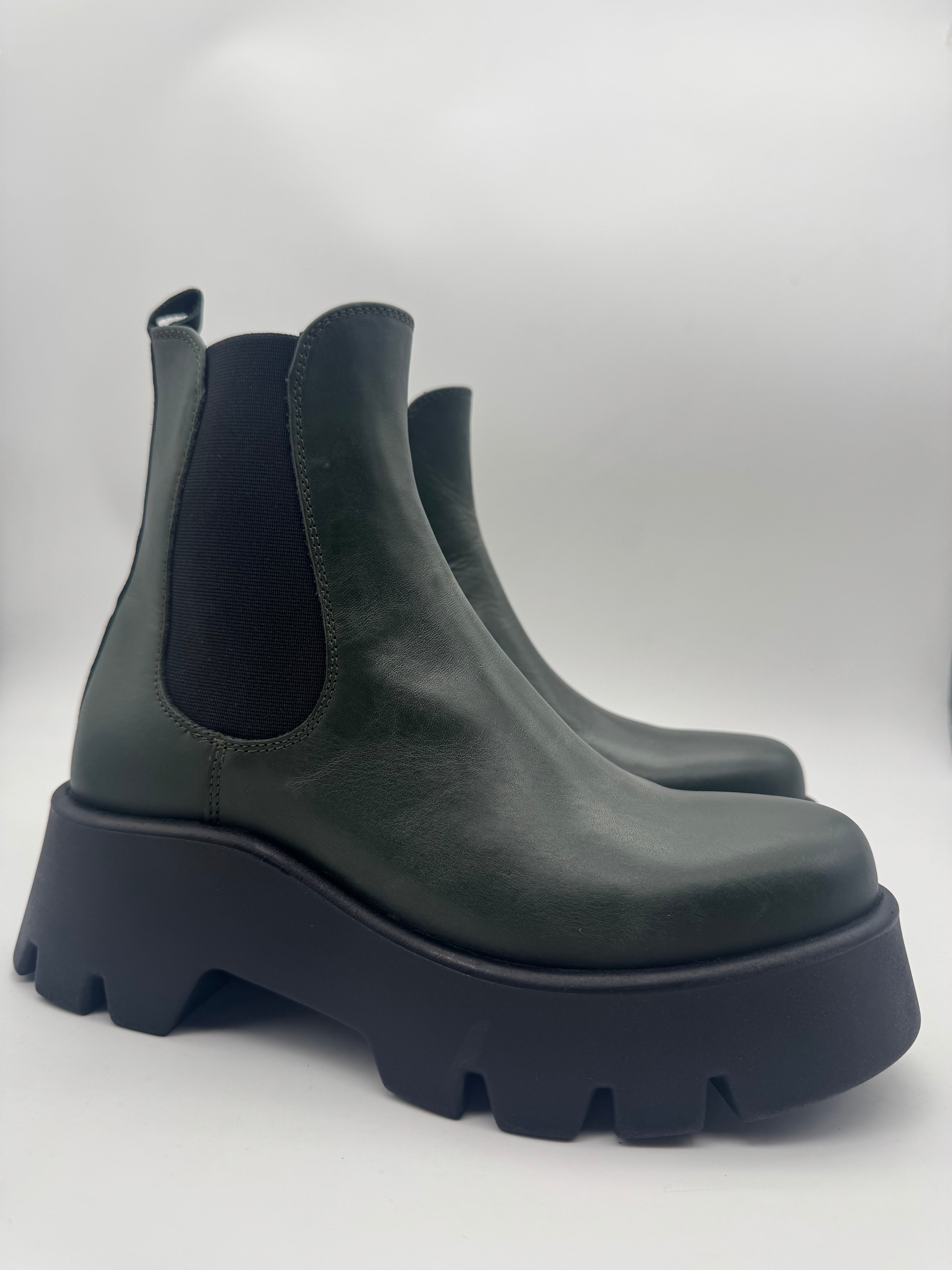 BRUNO PREMI-STIVALETTI CHELSEA nero-verde