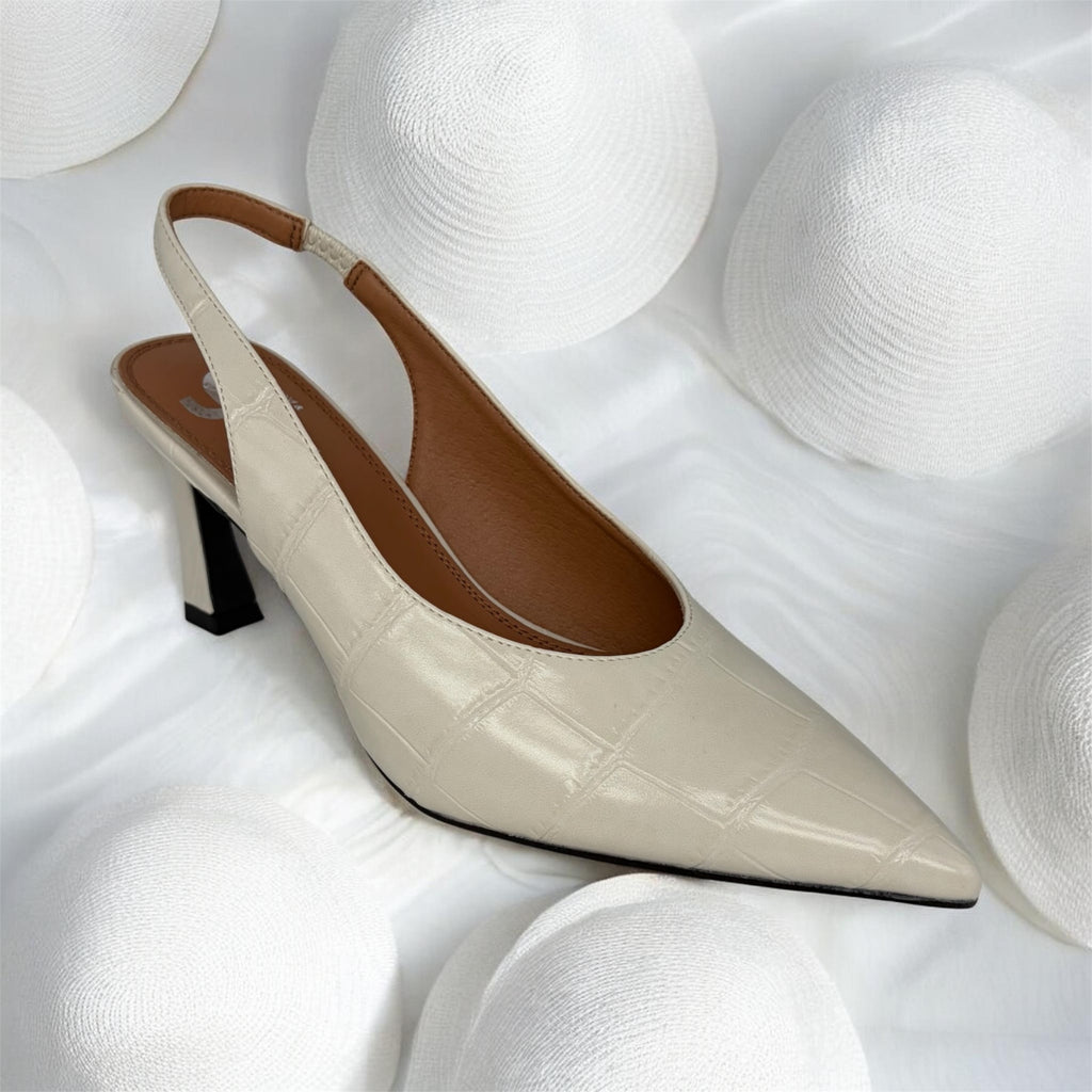 Gold & Gold - Décolleté Slingback Coccodrillo