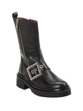 APE PAZZA-Stivaletti F3COMBAT49 in pelle nero