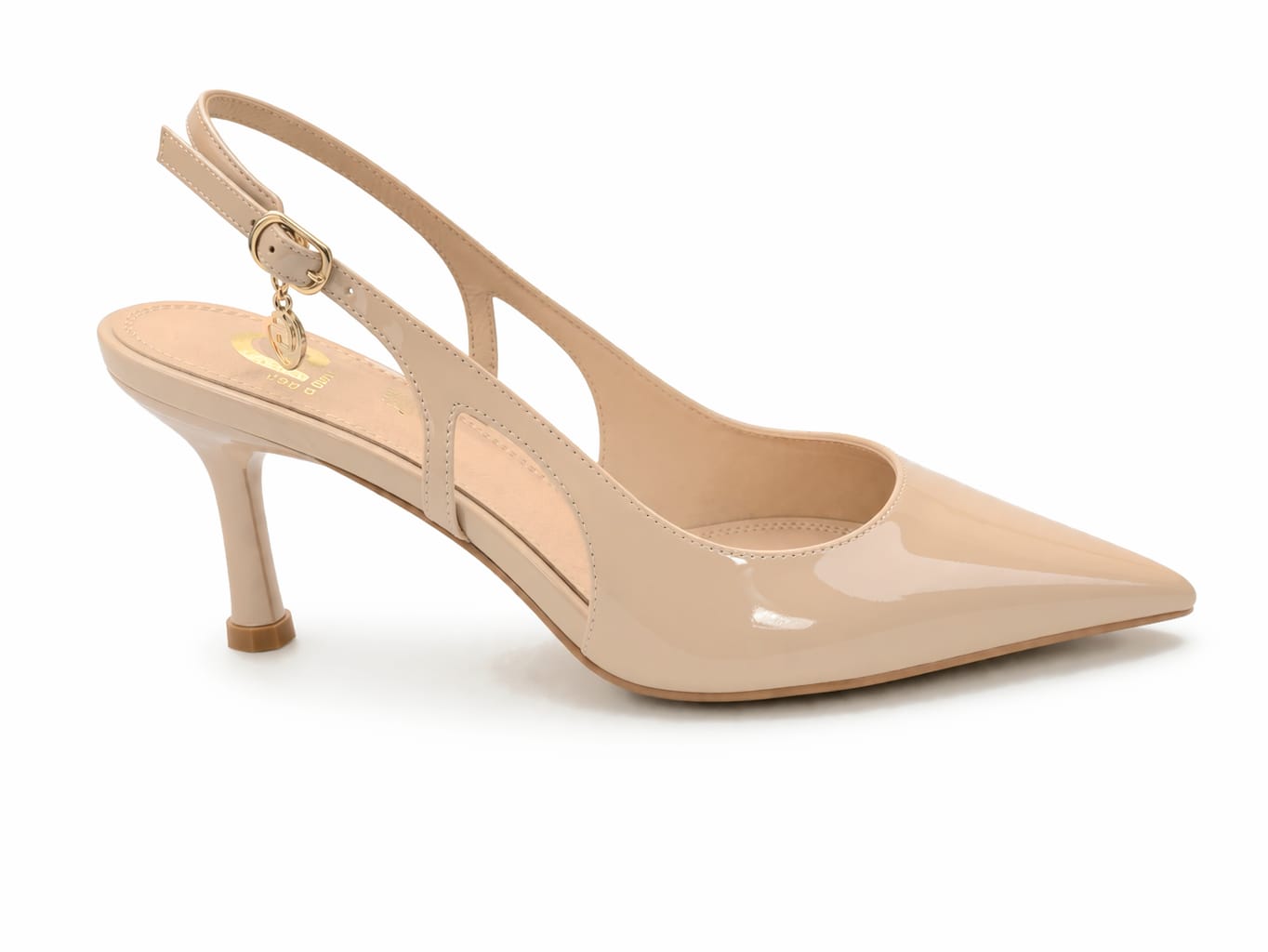 GOLD E GOLD TACCO IN VERNICE NERO E BEIGE